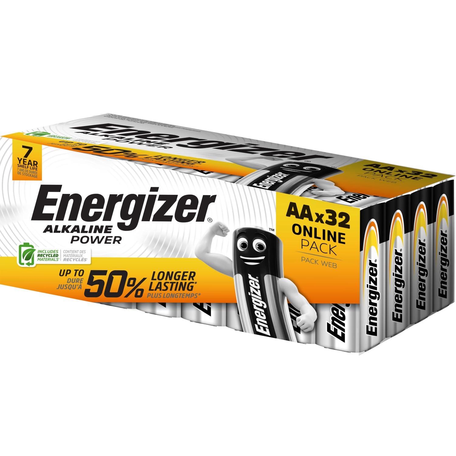 Energizer AA Batteries, Alkaline Power, 32 Pack, Double A Battery Pack - Amazon Exclusive (Packaging May Vary) - Image 9