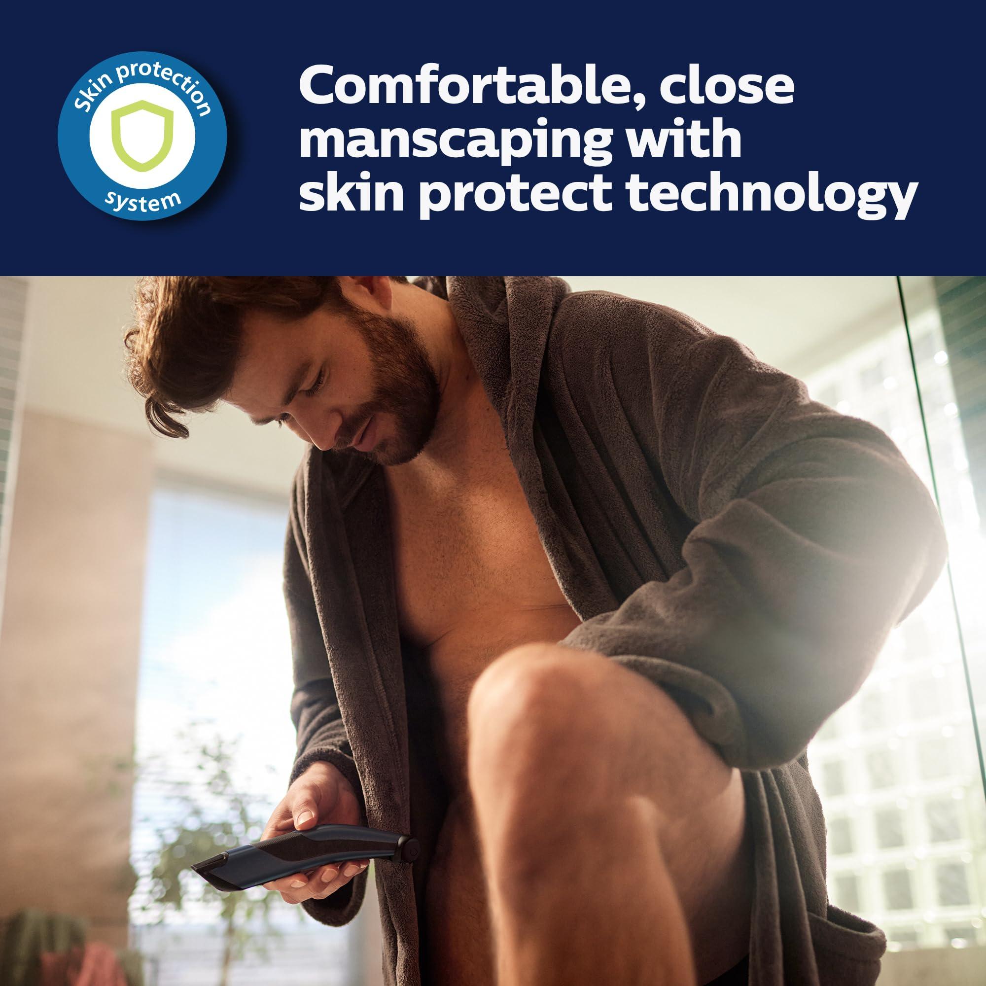 Philips Norelco Bodygroom 7000 Series, Showerproof Groin and Body Trimmer for Men, Precise Body Grooming, Adjustable Comb, Safe Even Below The Belt, 80 Min. Runtime, Model BG7030/49 - Image 3