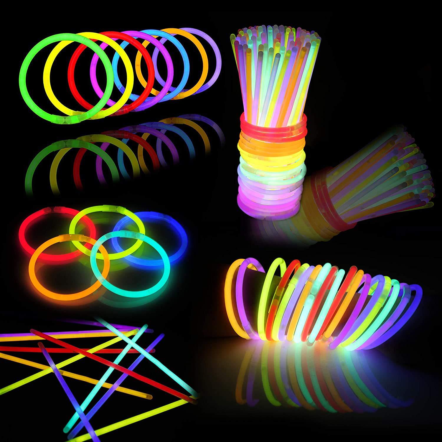 JOYIN 144 Pcs 8" Glowsticks, Bracelets Necklaces, Glow in the Dark Party Favors, Easter, Christmas, Halloween Supplies Pack, Football Party Supplies - Image 2