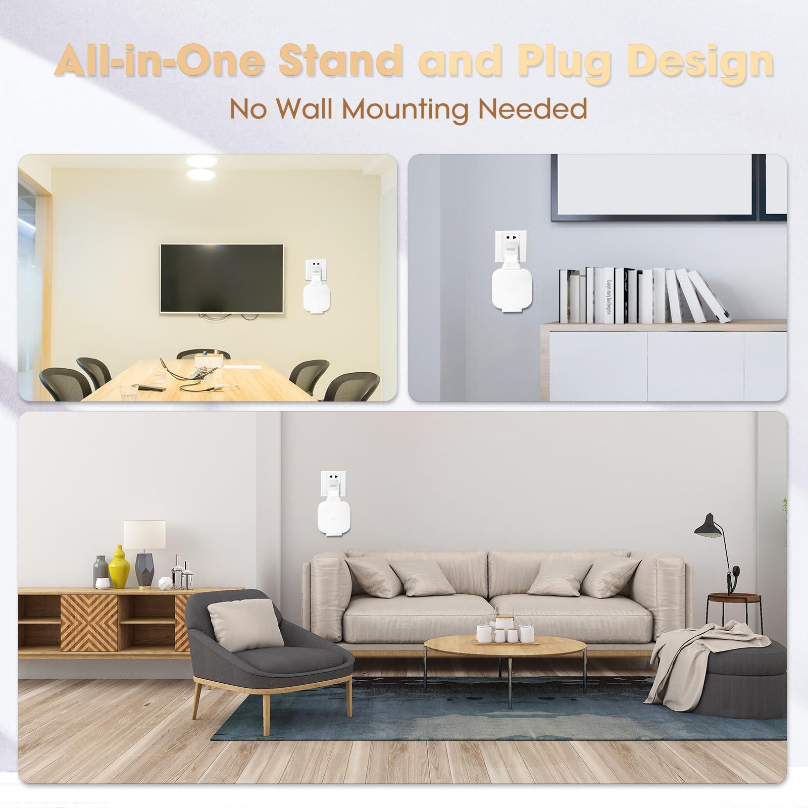 Wall Mount Holder for eero Pro 6E/Pro 6, Wi-Fi Router Wall Mount Shelf Screwless Snap-On Bracket with Cable Management&Heat Dissipation, Easy Installation, Space-Saving Design for Home/Office Networks - Image 3
