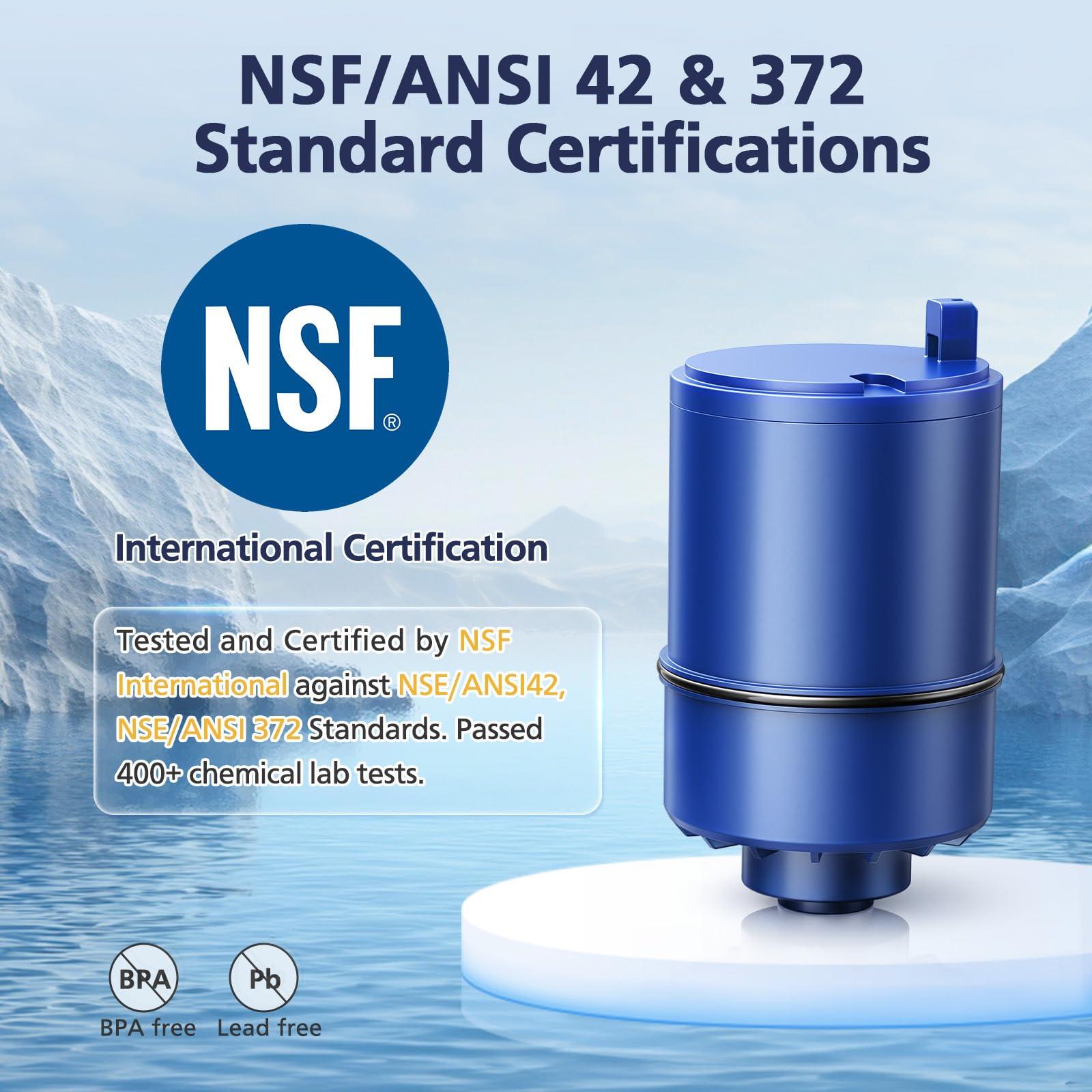 6 Pack Water Filter Replacement Compatible with All PUR®, PUR®PLUS Faucet Filtrat-ion Systems, Pur® RF-9999® Faucet Water Filter, High Efficiency Filtration and 18-Month Value, NSF Certified, Blue - Image 3