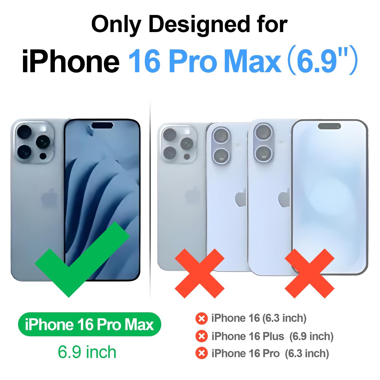 Antsturdy Compatible with iPhone 16 Pro Max Wallet Case for Women【RFID Blocking】 Crossbody Phone Case PU Leather Zipper with Wrist Strap Flip Cover Credit Card Holder for Apple 16 Pro Max,Wine Red - Image 2
