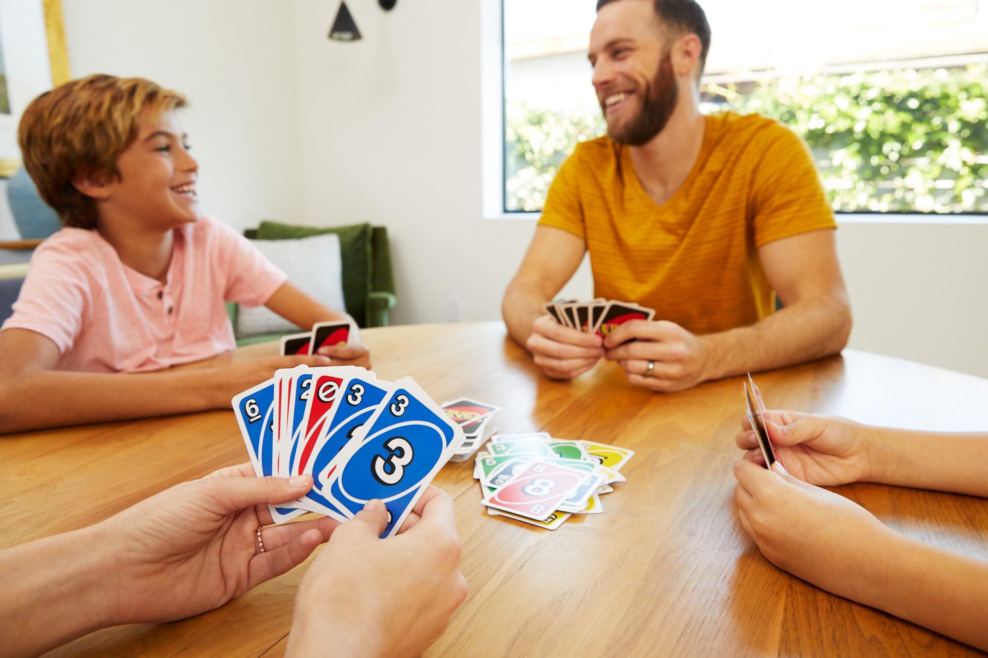 UNO - Classic Colour & Number Matching Card Game - 112 Cards - Customizable & Erasable Wild - Special Action Cards Included - Gift for Kids 7+, W2087 - Image 2