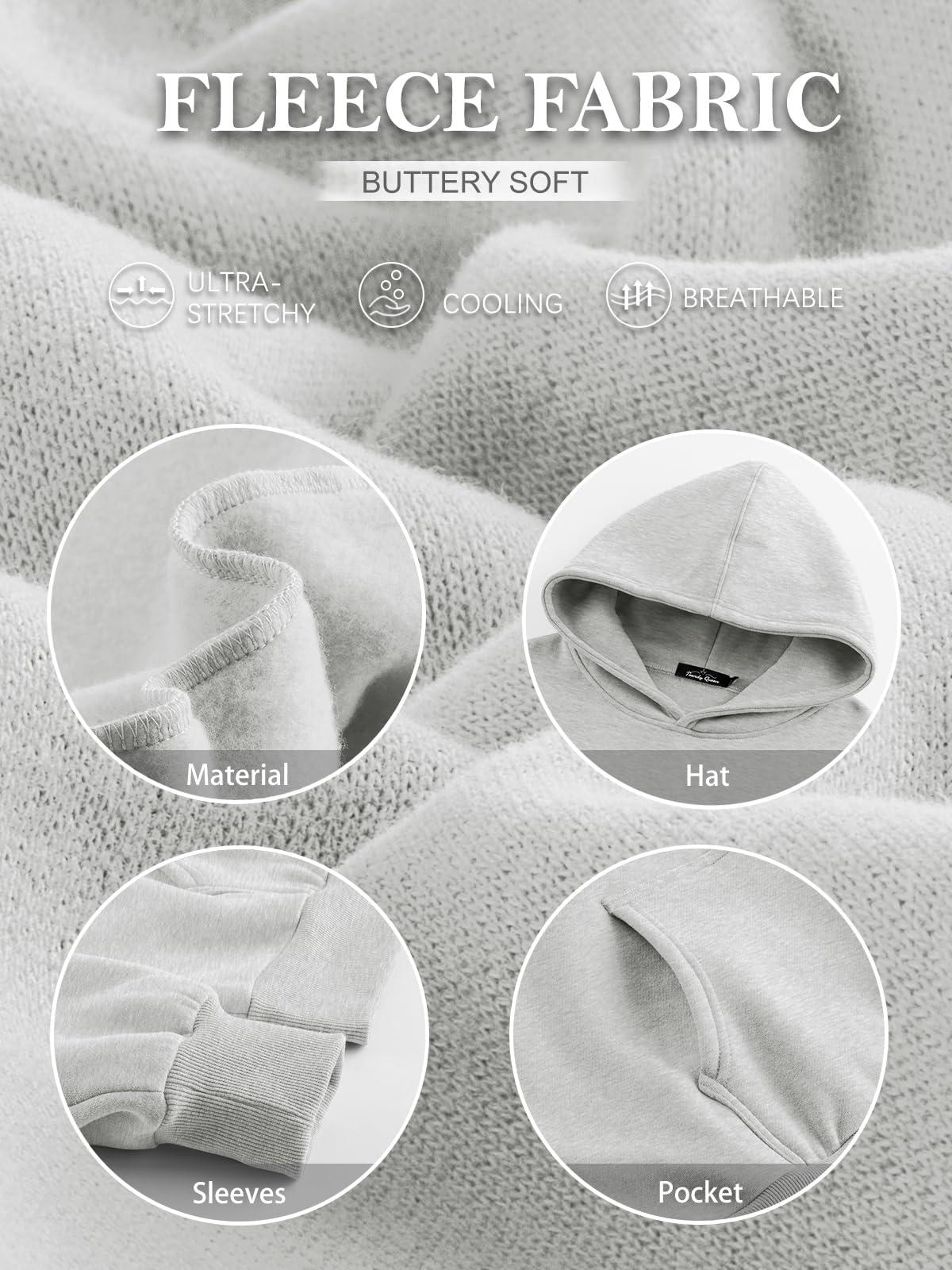 Trendy Queen Womens Oversized Hoodies Fleece Sweatshirts Sweaters Spring Outfits 2025 Pullover Fall Winter Clothes - Image 6