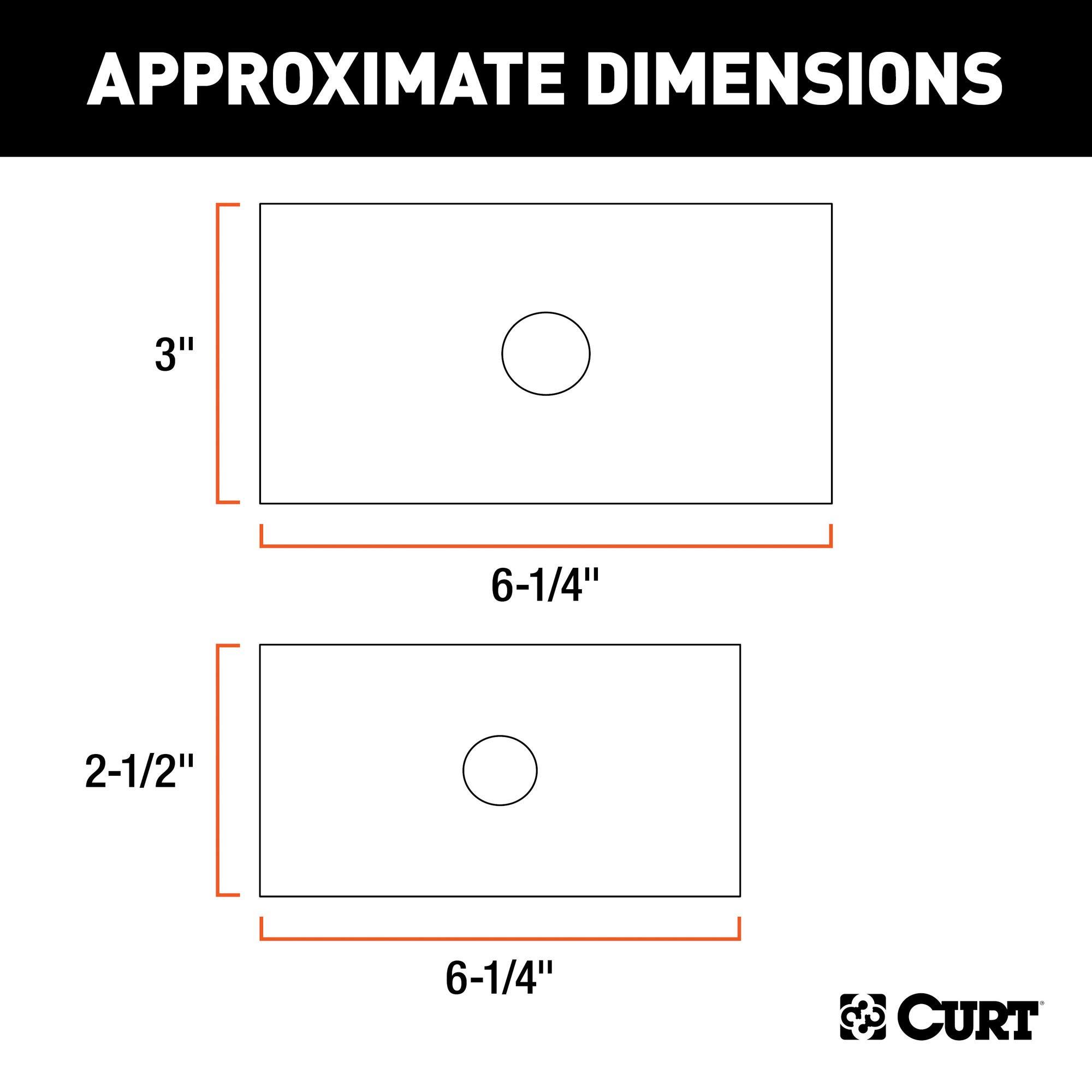 CURT 45408 Trailer Hitch Receiver Adapter Reducer Sleeve Set, 3 to 2-1/2 or 2-Inch, 2-Piece, Black - Image 2