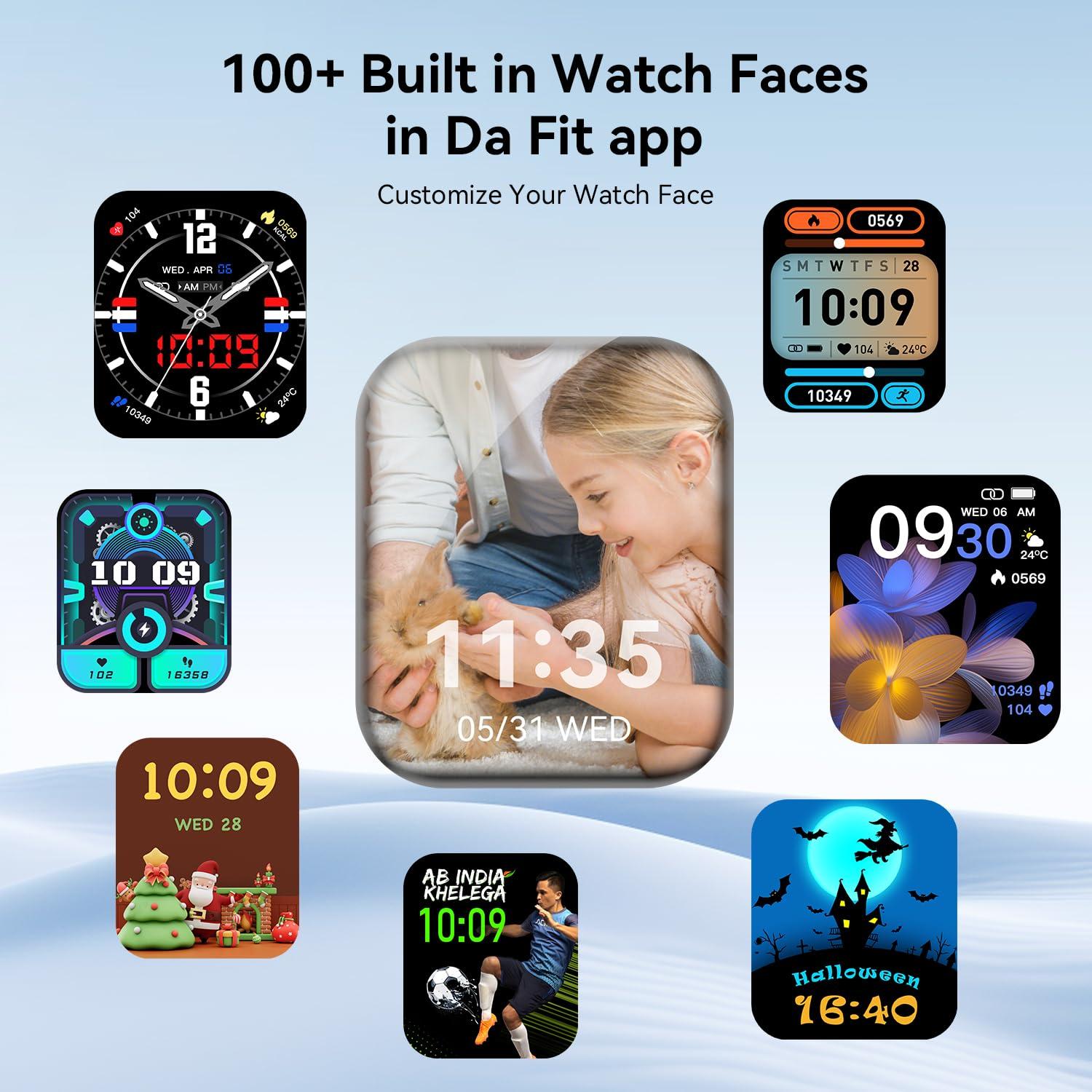 Smart Watch, 1.85" Smartwatch for Men Women (Answer/Make Call), Heart Rate, Sleep Monitor, Pedometer, 120+ Sport Modes Activity Tracker, IP68 Waterproof Fitness Watch for Android iOS (Black) - Image 5