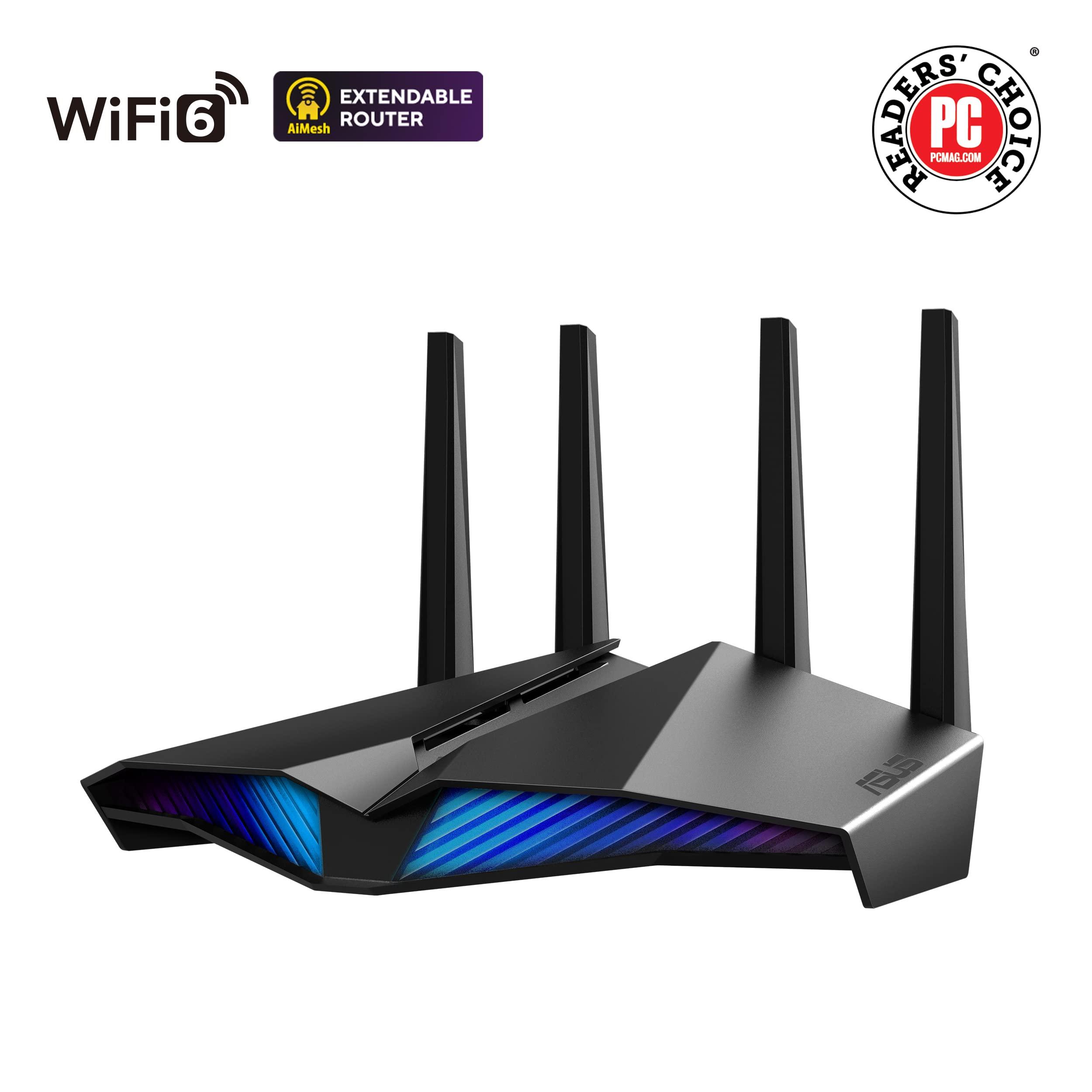 ASUS RT-AX82U (AX5400) Dual Band WiFi 6 Extendable Gaming Router, Gaming Port, Mobile Game Mode, Aura RGB, Included AiProtection Pro Security, Instant Guard, VPN, AiMesh Compatible - Image 2