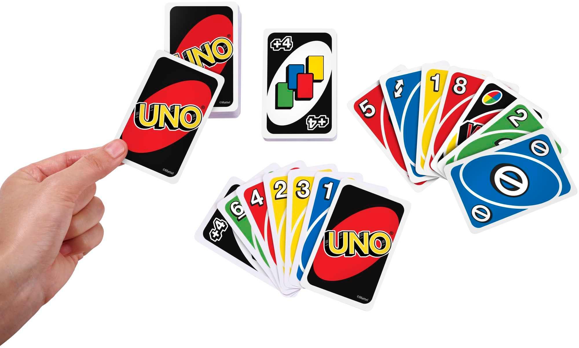 UNO - Classic Colour & Number Matching Card Game - 112 Cards - Customizable & Erasable Wild - Special Action Cards Included - Gift for Kids 7+, W2087 - Image 5