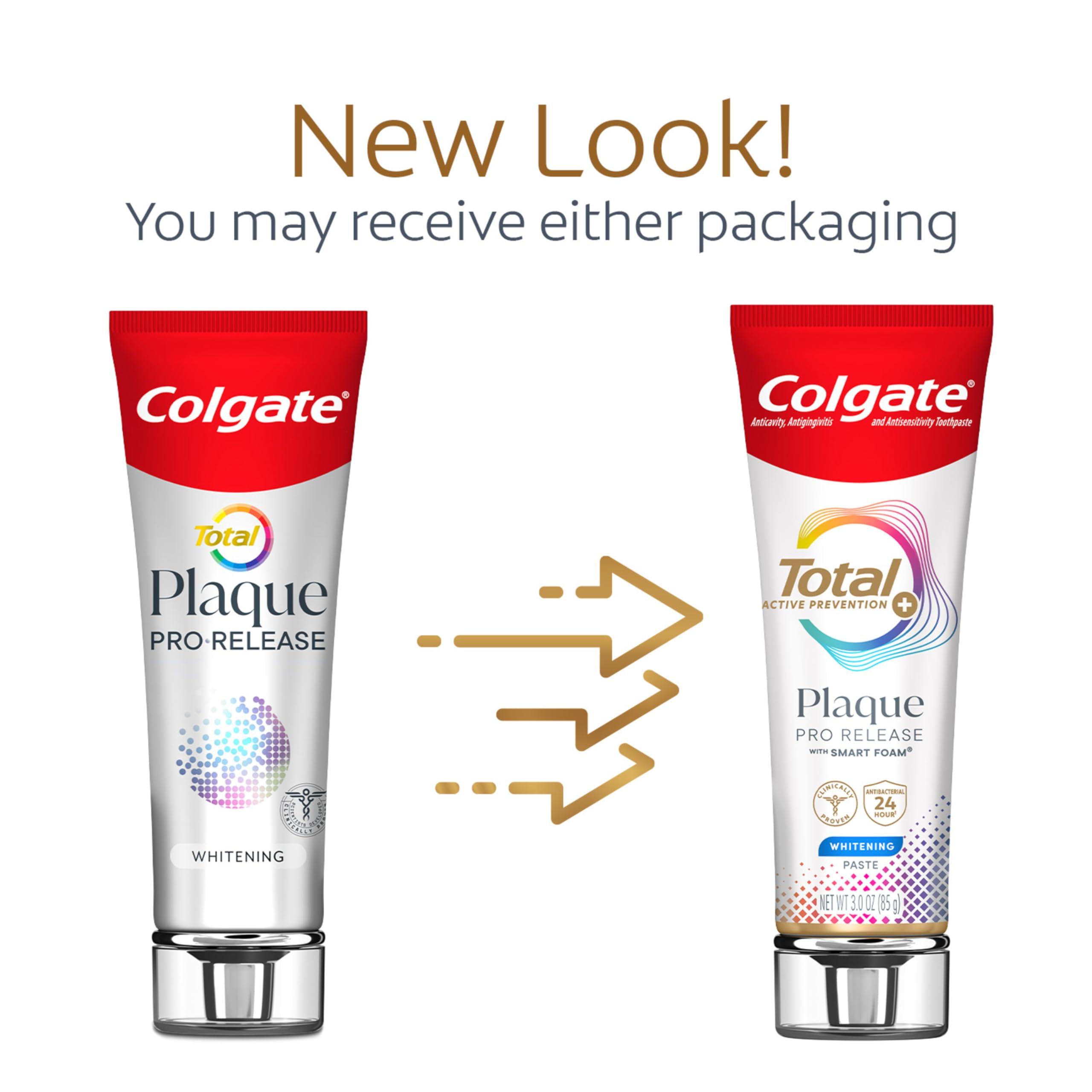 Colgate Total Plaque Pro Release Whitening Toothpaste, 2 Pack, 3.0 Oz Tubes - Image 2