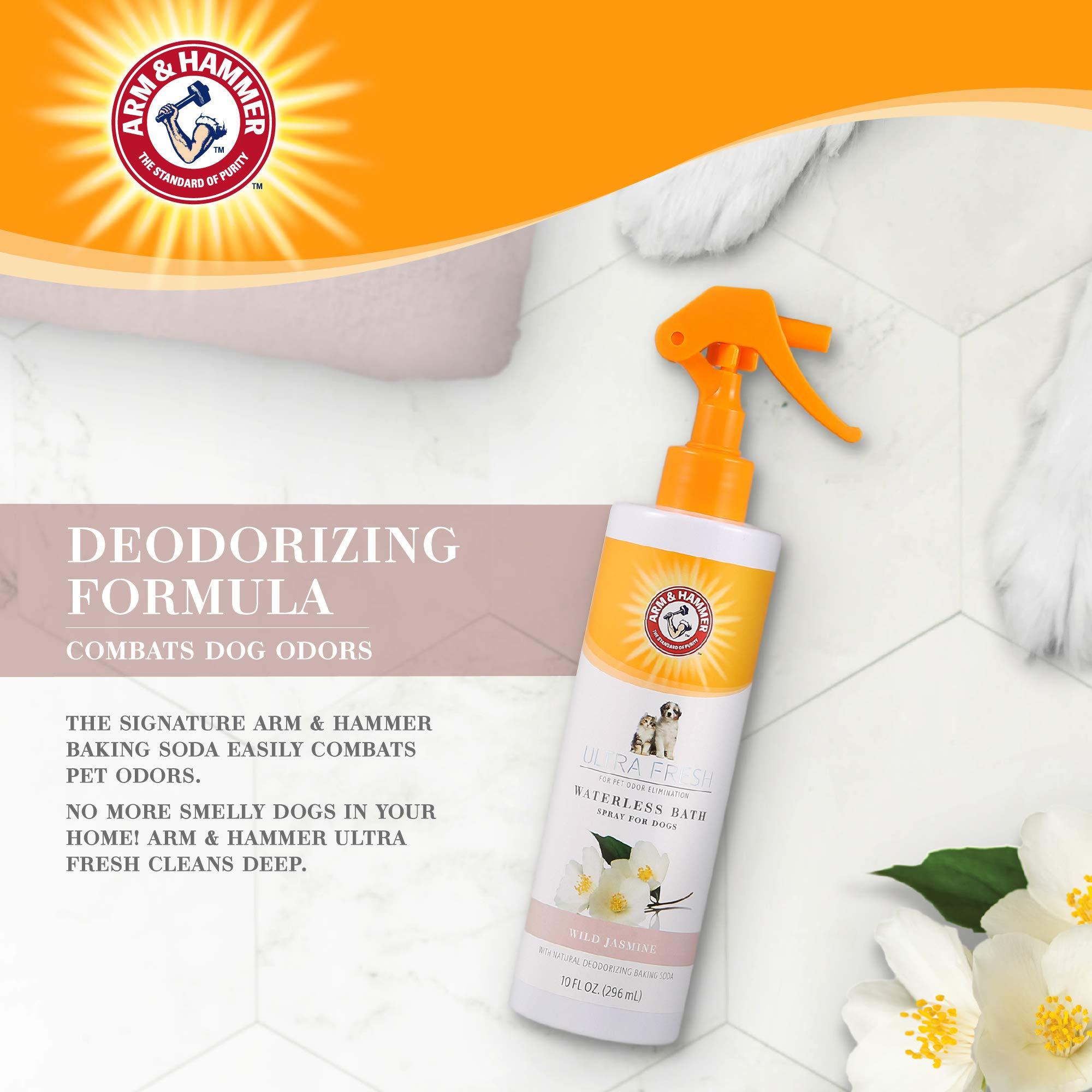 Arm & Hammer for Pets Ultra Fresh Waterless Bath Spray in White Jasmine Scent | Dry Dog Shampoo, Deodorizer - Image 3