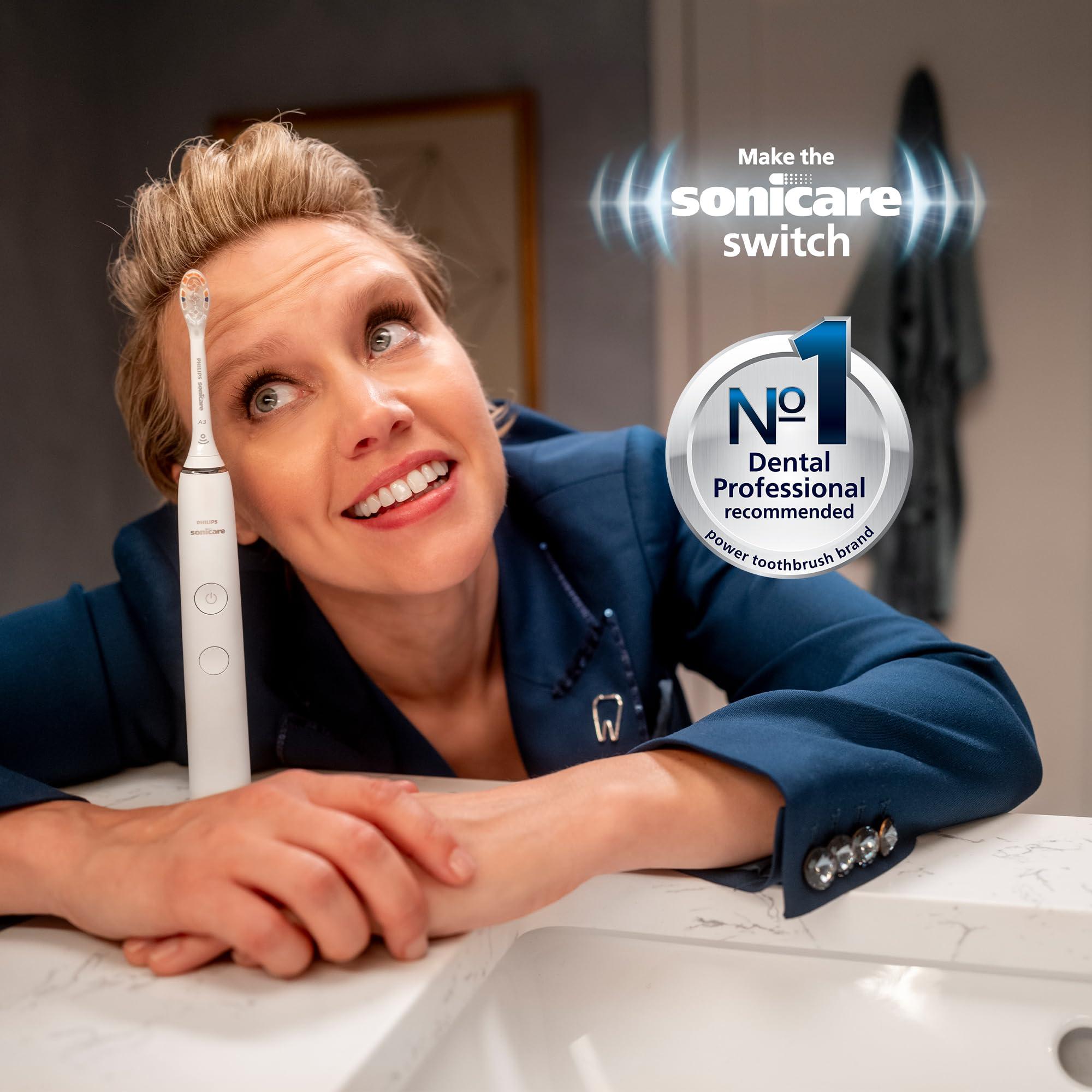 Philips Sonicare ProtectiveClean 6500 Rechargeable Electric Toothbrush, with Pressure Sensor, 3 Cleaning Modes, SmarTimer and QuadPacer, 14-Day Battery Life, Charging Travel Case, Navy Blue, HX6462/07 - Image 2