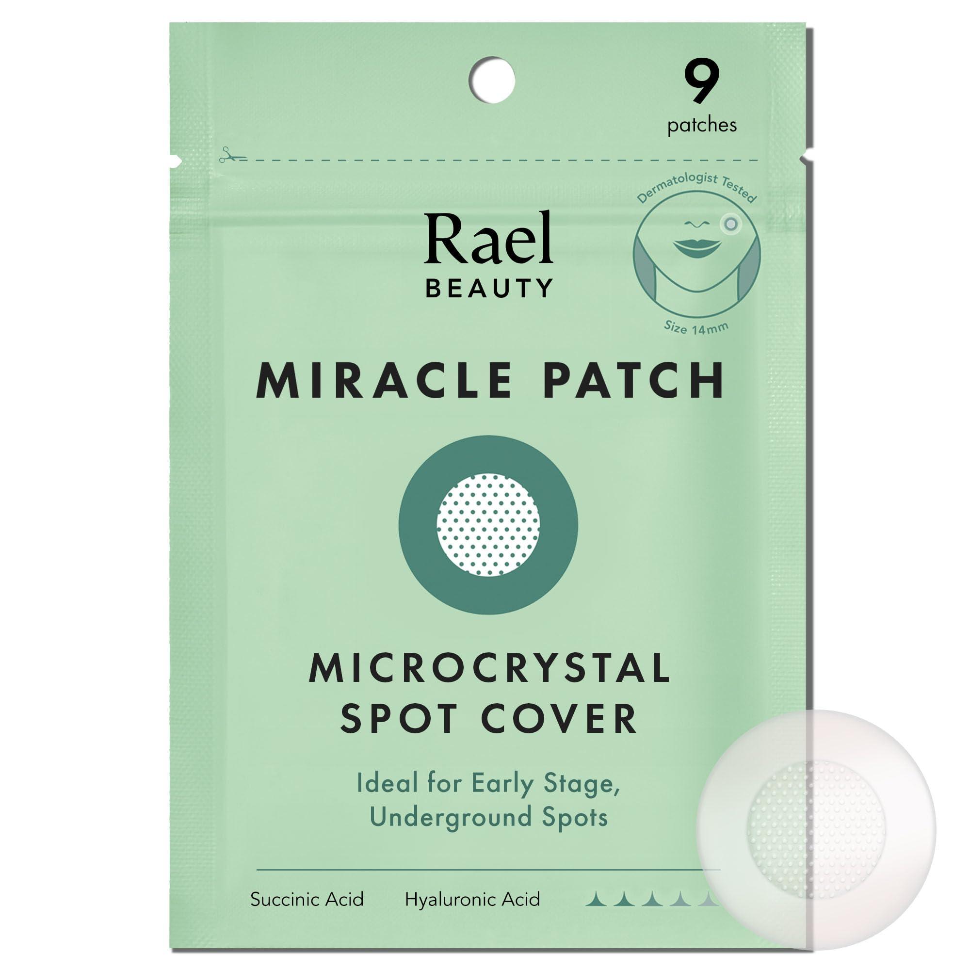 Rael Pimple Patches, Miracle Microcrystal Spot Cover - Hydrocolloid Acne Patch with Tea Tree Oil, Early Stage Zits and Blemish, Korean Skin Care, Vegan, Cruelty Free (9 Count)