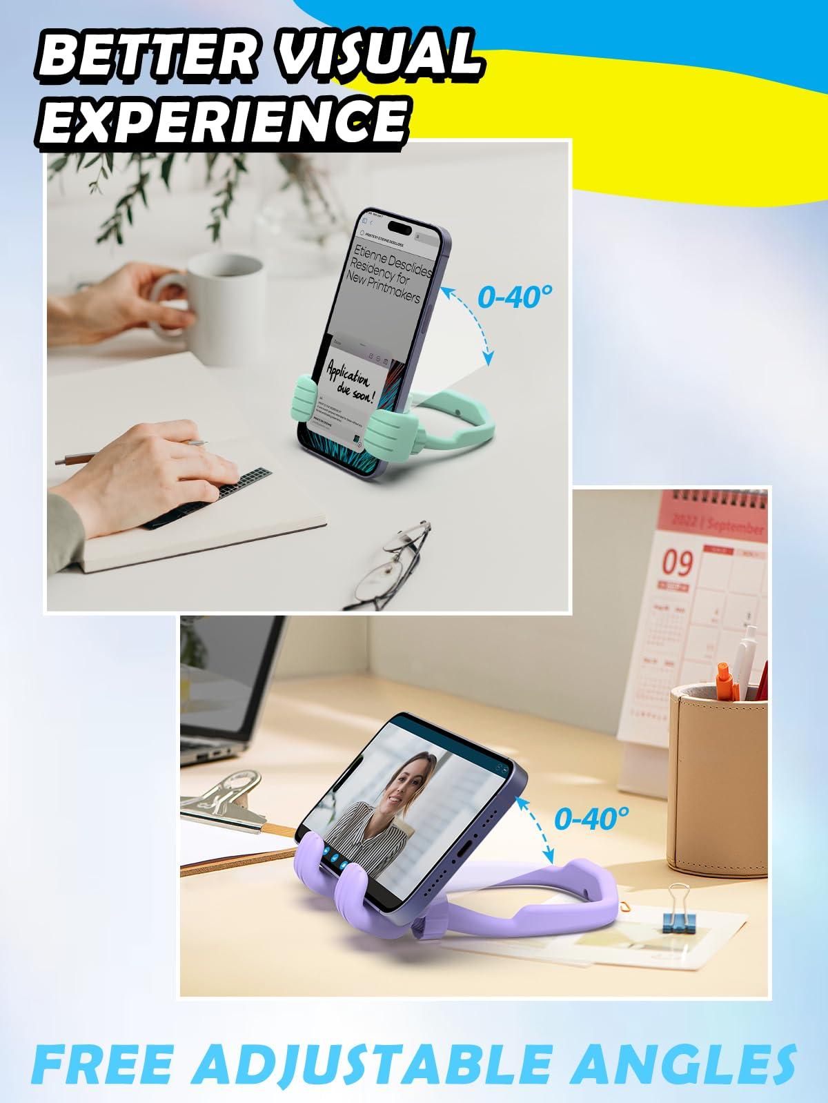 Cell Phone Stand Thumbs Up Lazy Phone Stand - 2 Pack Phone Holder 2025 College Graduation Gifts for Her Him Cellphone iPhone Stand for Desk Birthday Gifts for Teens Girls Boys Adults Women Men Wife - Image 4