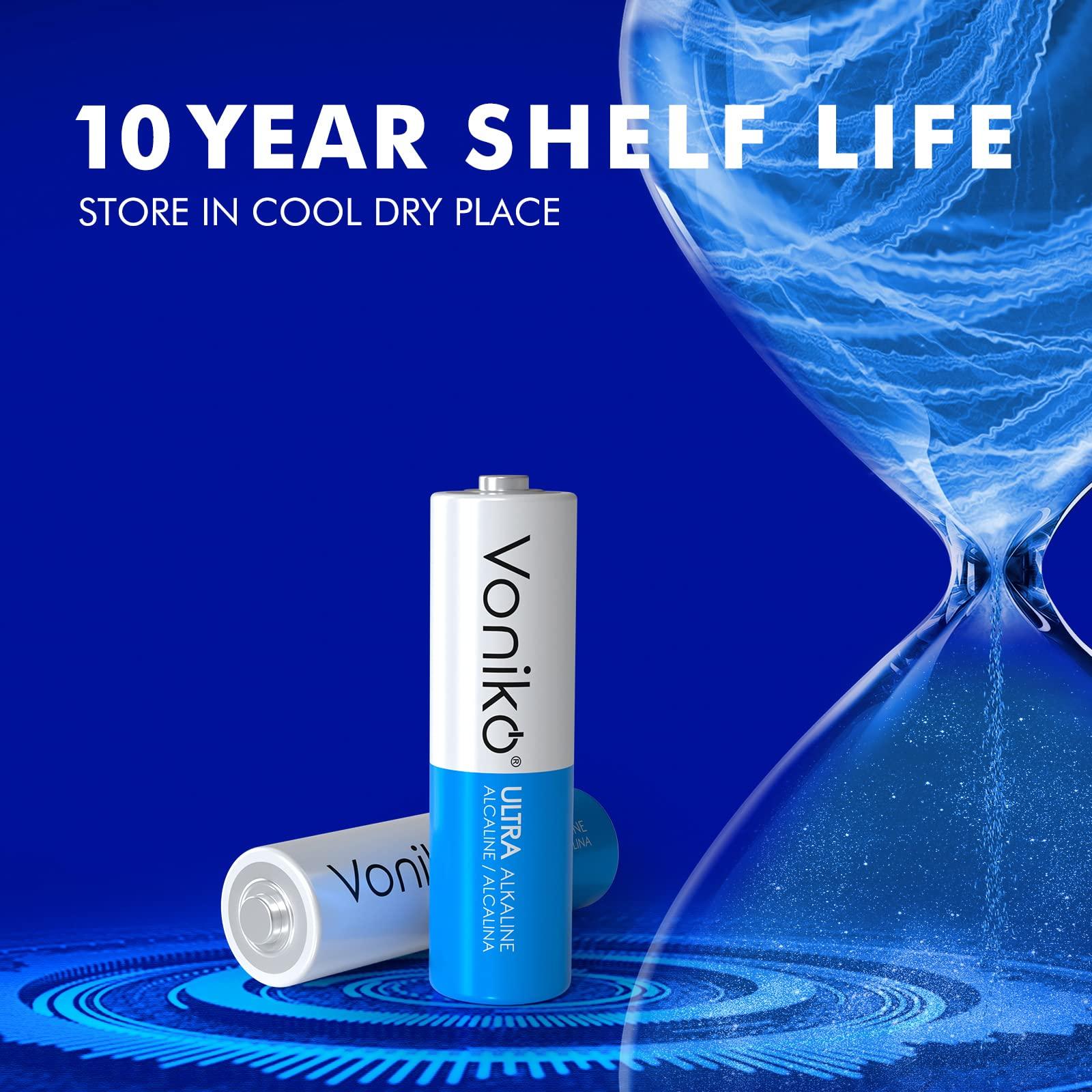 Voniko - Premium Grade AA Batteries - (100 Pack) - Alkaline Double A Battery - Ultra Long-Lasting, Leakproof 1.5v Batteries - 10-Year Shelf Life - Image 3