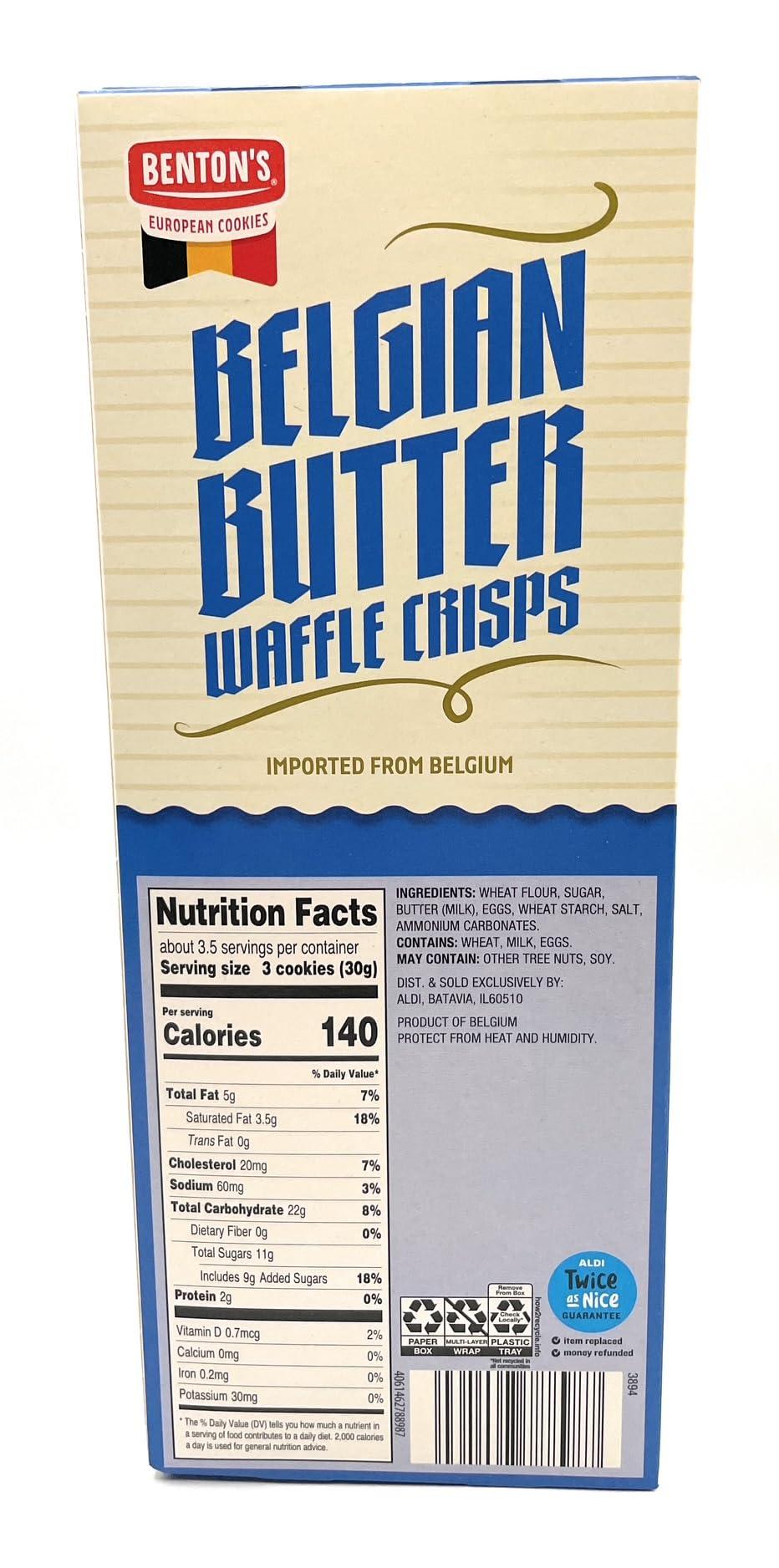 Belgian Butter Waffle Crisps European Cookies, Bentons 3.52oz/100g – Pack of 2 - Image 2