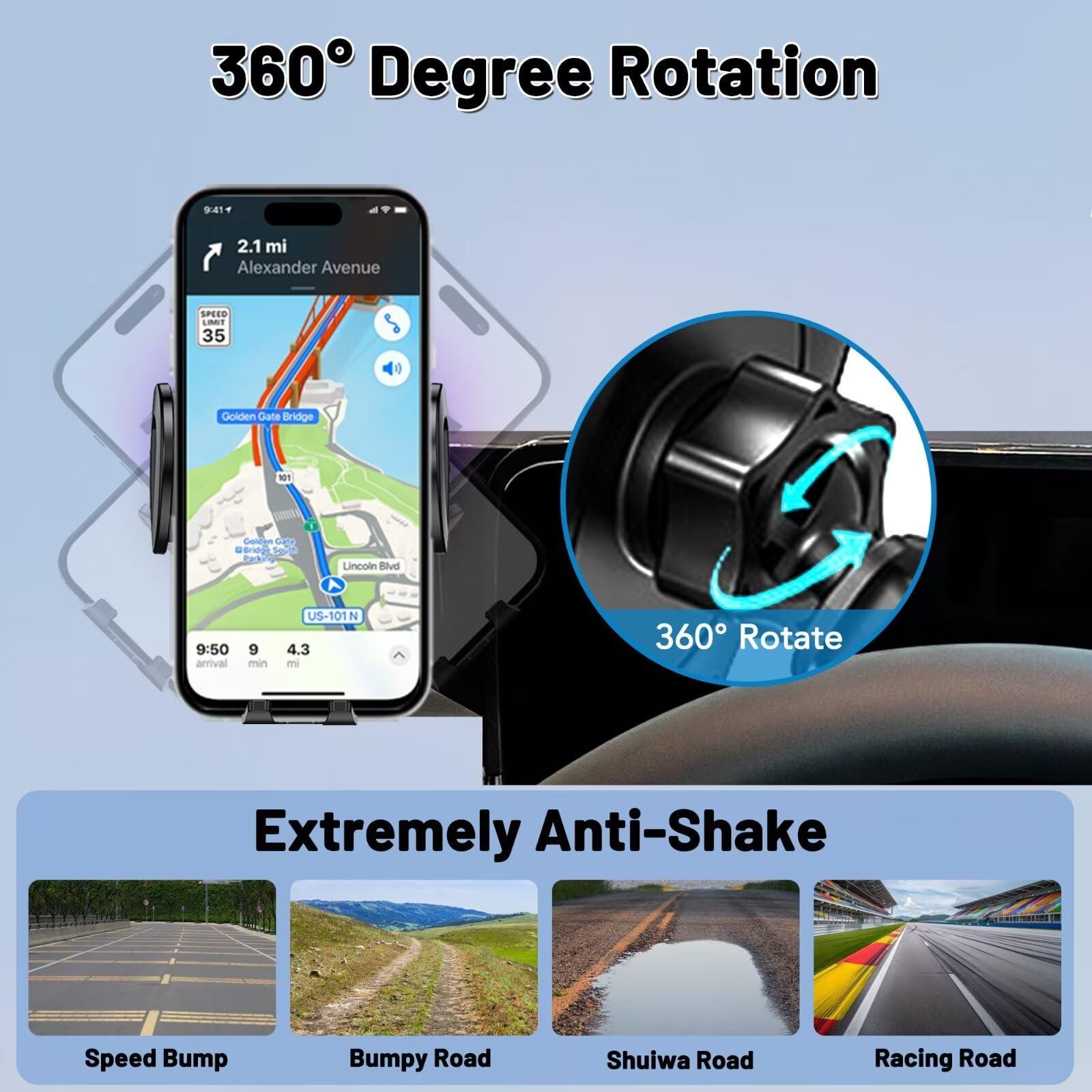 DJXCAR Car Phone Holder Mount Fit for BMW X7 2019-2022/X5 2019-2023/X6 2020-2023(Only fits for 12.3-inch Screen), Car Dashboard Mount,Thick Cases Friendly Fit for iPhone/Android and All Smartphones - Image 3