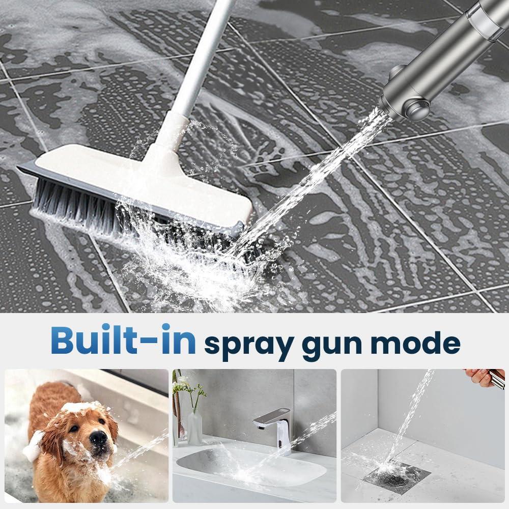 JOMST Filtered Shower Head with Handheld,High Pressure Shower Head 4 Spray Modes,ShowerHead with ON/OFF Switch for Pets,Built-in Power Wash to Clean Tub,Shower Heads Combo with Stainless Steel Hose - Image 8