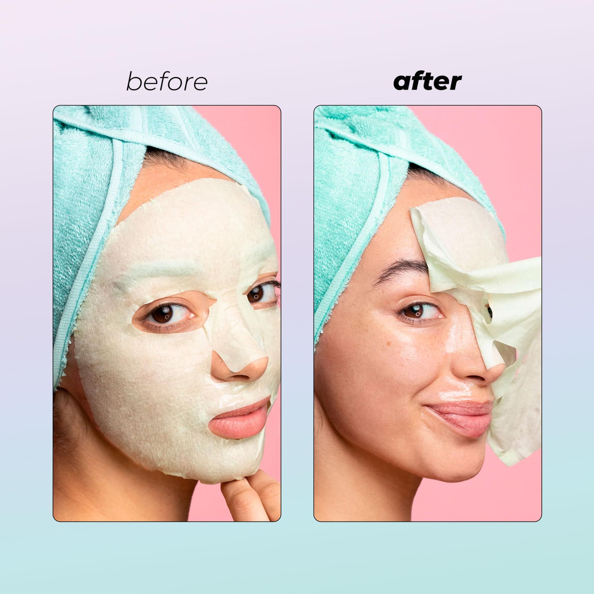 Vitamasques Face Masks Skincare Sheet Kit, 7-Pack - Juicy Collection of Triple-Layer Sheet Facial Masks - Korean Skin Care Pore Purifying, Brightening, and Hydrating - Image 3
