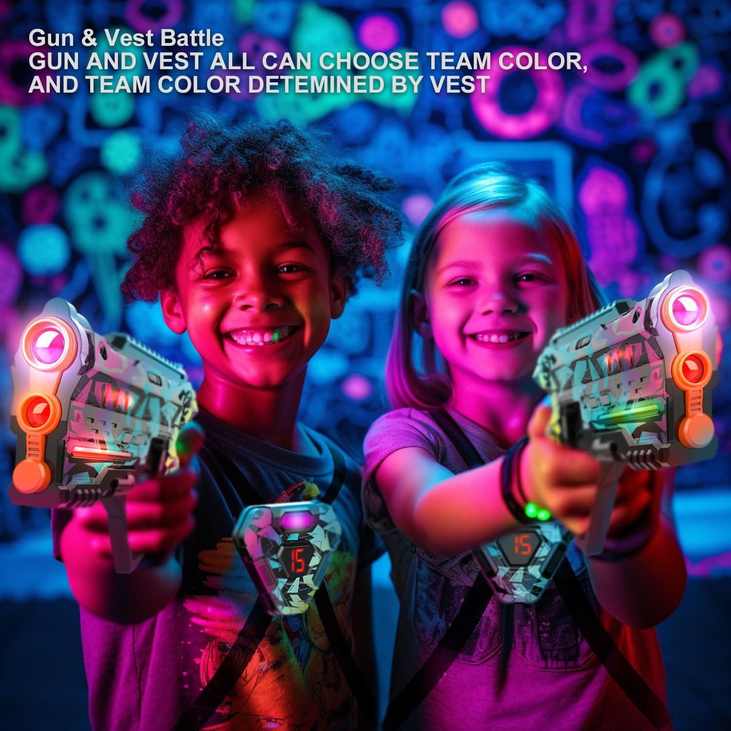 Laser Tag Set of 2, Lazer Tag Game for Kids Indoor & Outdoor Play, Gift Ideas for Kids Teens and Adults, Cool Toys for Teenage Ages 8 9 10 11 12+Year Old Boy & Girls - Image 7
