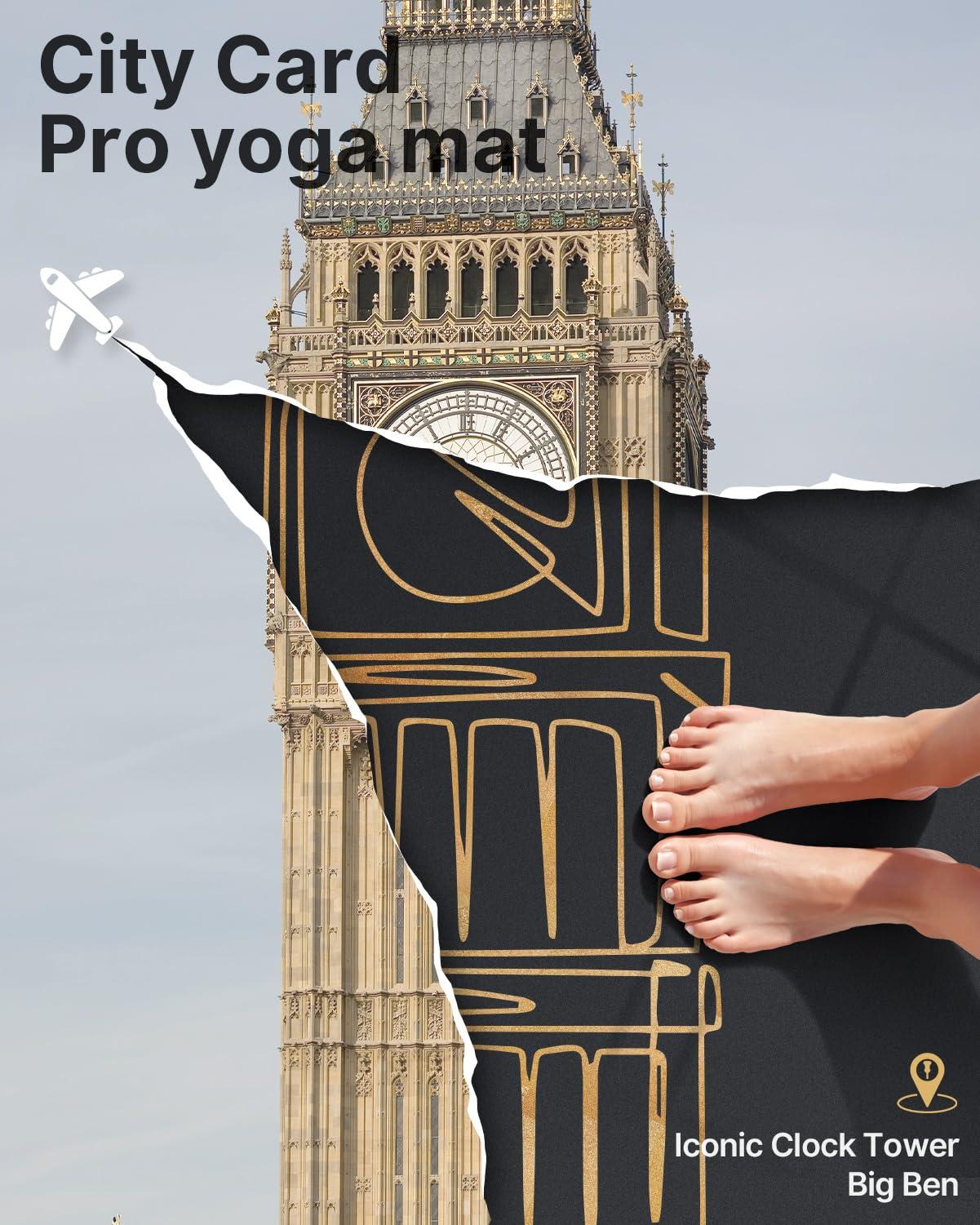 YOTTOY City Landmark Yoga Mat,72"x26"x6mm Hot Yoga Mat with coconut Anti-Tear Design and Friendly Natural Rubber Yoga Mat with Strap and Bag - Image 6