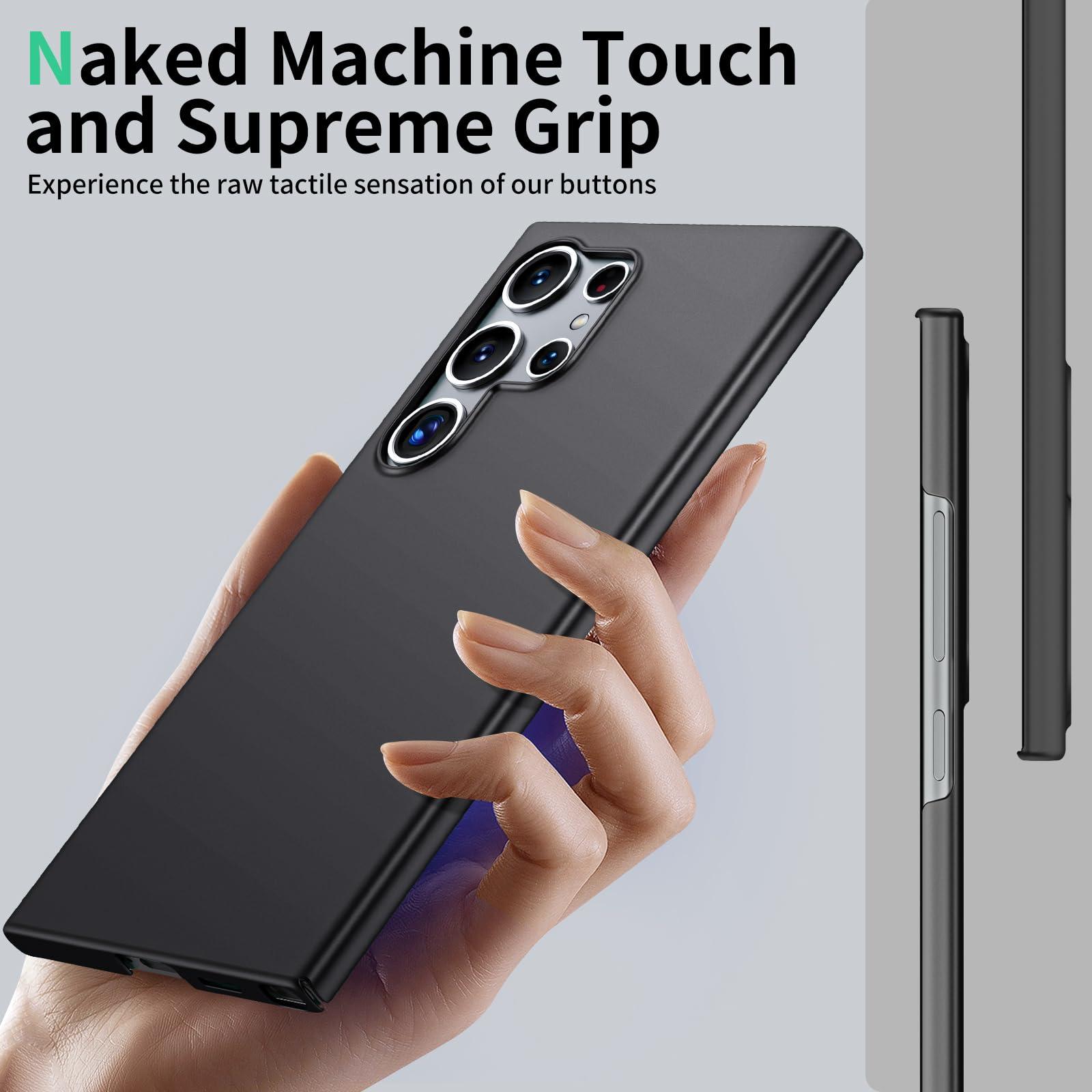 GRECAZO Magnetic Ultra Thin Frosted Designed for Samsung Galaxy S25 Ultra Phone Case 6.9 inch Slim Minimalist Lightweight Matte Hard [Compatibility with MagSafe] Cover Protective Bumper Case- Black - Image 2