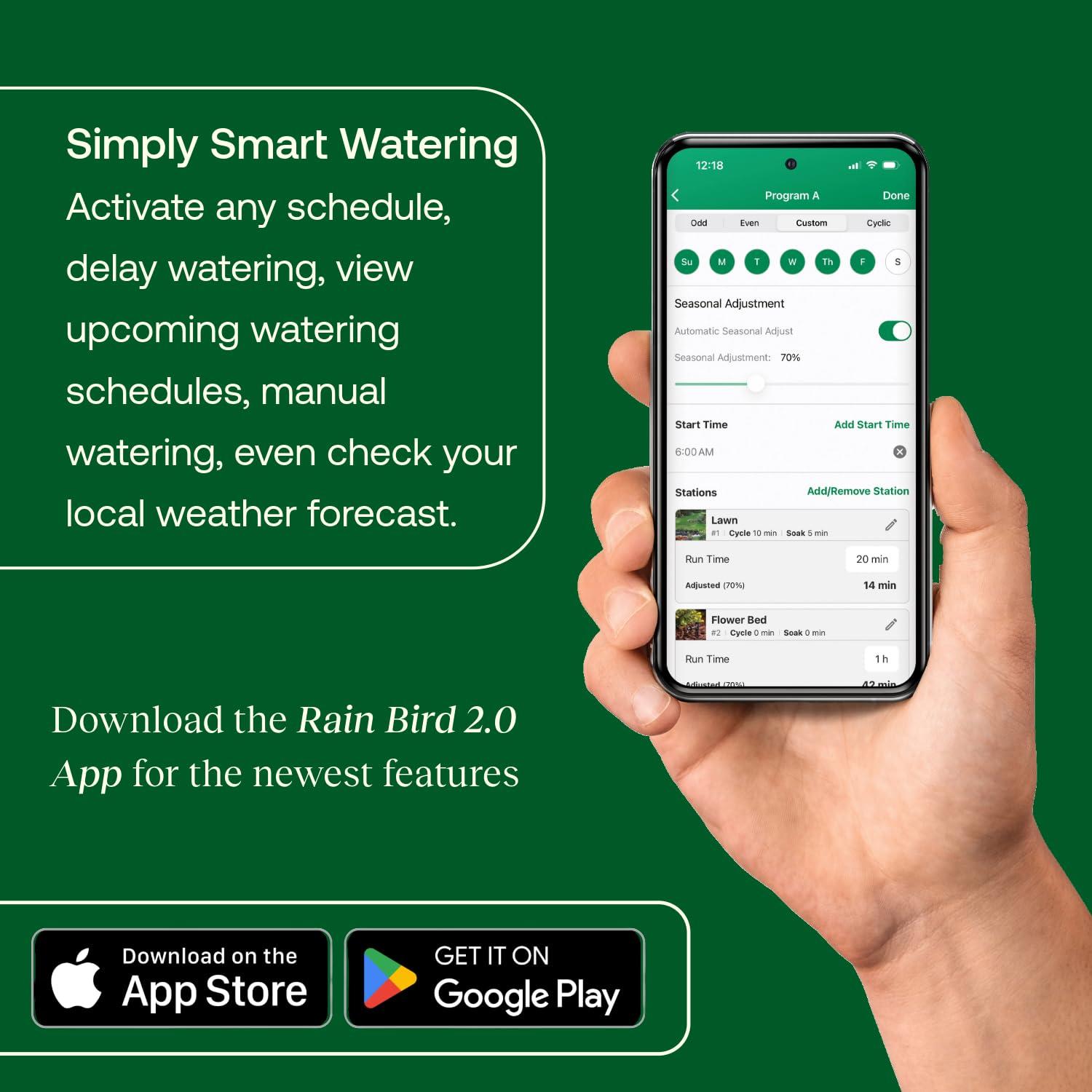 Rain Bird ARC8 App-Based Indoor/Outdoor Smart Irrigation WiFi Timer/Controller, 8-Zone/Station, EPA WaterSense Certified, Compatible with Alexa - Image 4