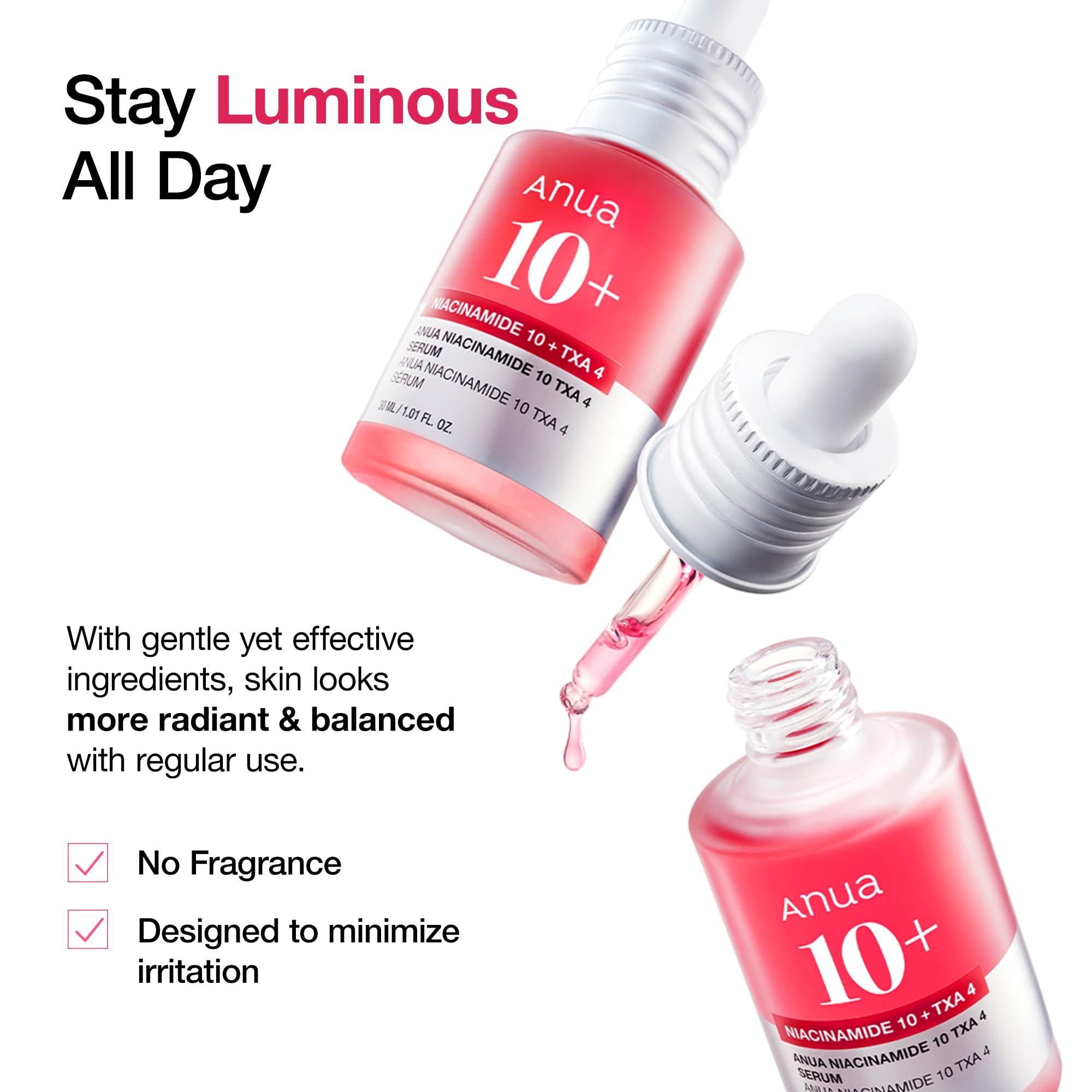 ANUA Niacinamide 10 + TXA 4 Serum, Hyaluronic Acid, Tranexamic acid, Vitamin B12, Facial Serum for Glass Skin, Clarifying, Radiant Complexion with Natural Color, Korean Skin Care (30ml /1.01 fl.oz) - Image 4