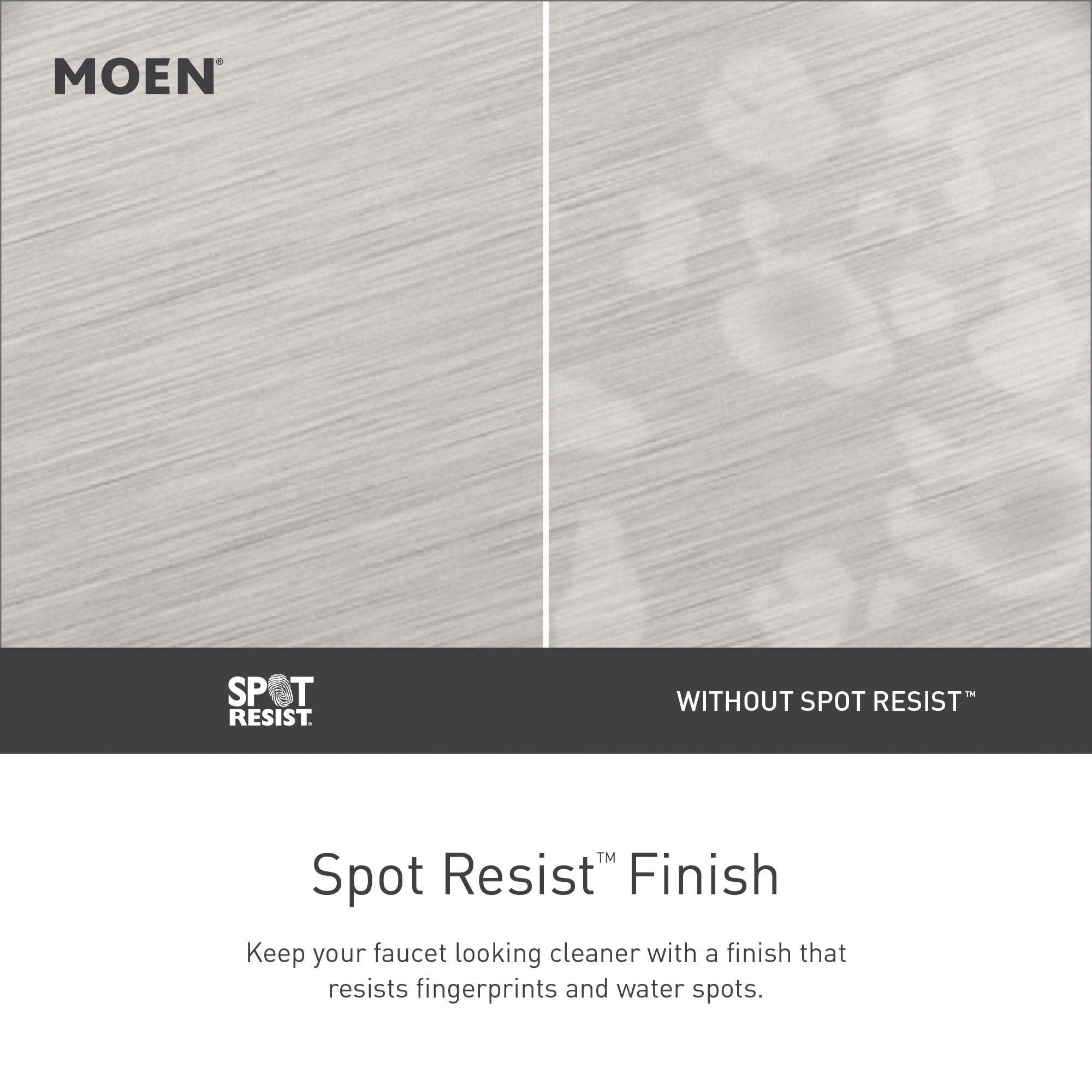 Moen 84980SRN Wellton Single-Handle Bathroom Faucet, One Hole Bathroom Sink Faucet with Optional Deck Plate and Drain Assembly, Spot Resist Brushed Nickel - Image 4