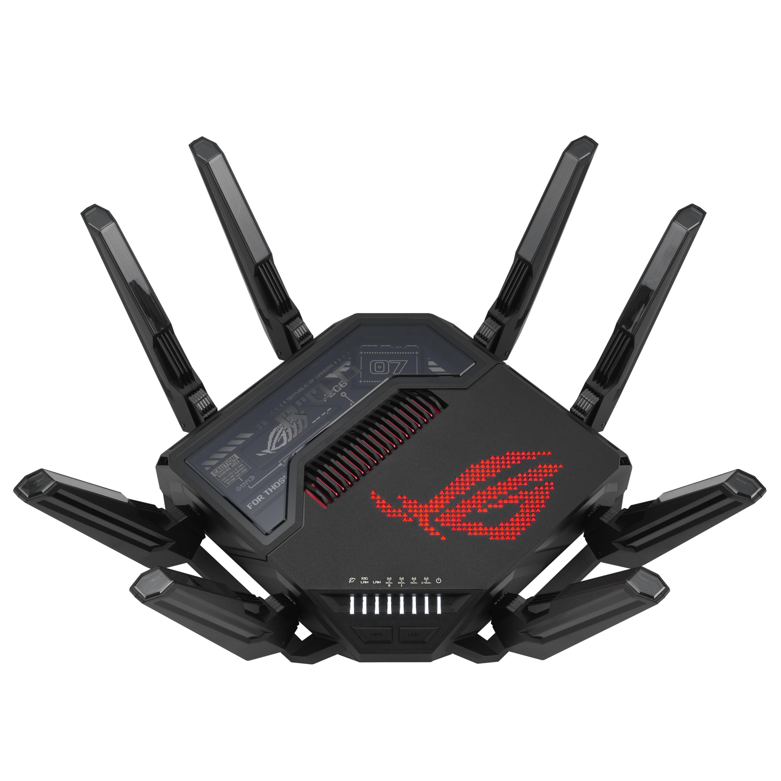 ASUS ROG Rapture GT-BE98 PRO First Quad-Band WiFi 7 Gaming Router supports 320MHz, Dual 10G Port, Triple-level Game Acceleration, Mobile Game Mode, Subscription-Free Security, AiMesh, and VPN features - Image 8