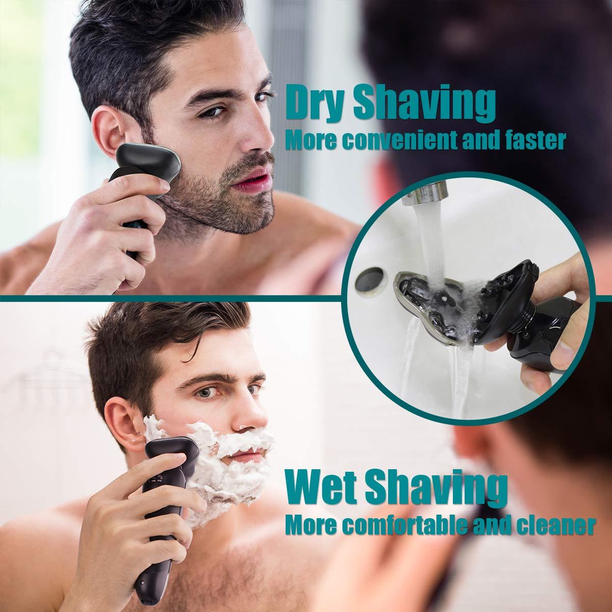 Electric Razor for Men - Rechargeable Electric Shaver for Men, Rechargeable Waterproof Wet Dry Cordless Razor - Image 4