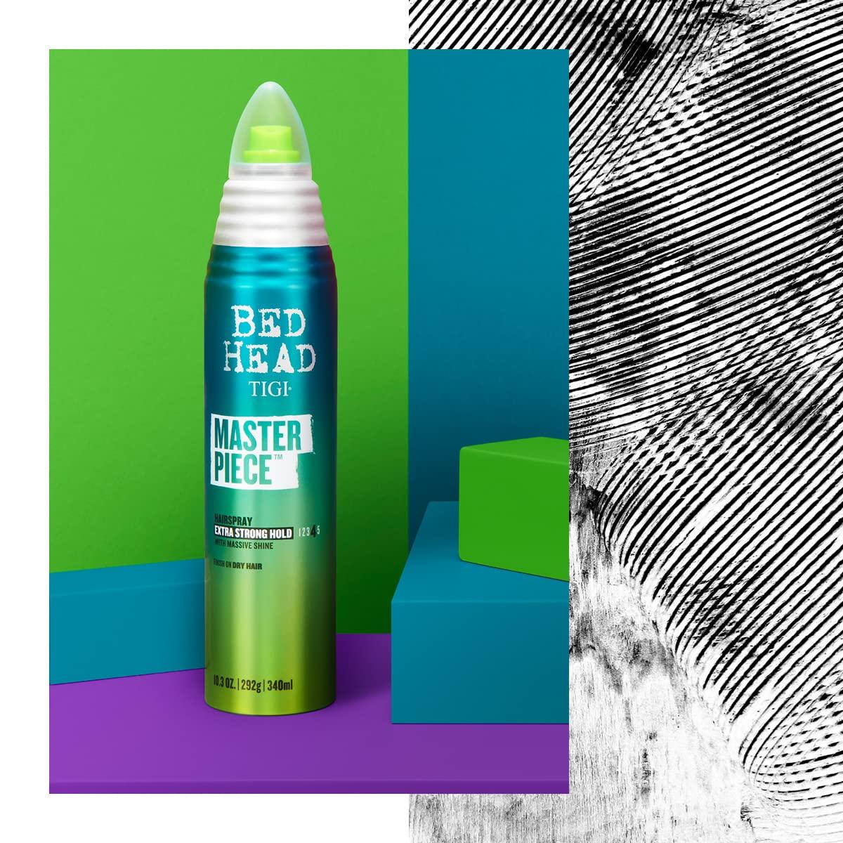 Bed Head by TIGI Frizz Control Hairspray Extra Hold Masterpiece Hair Care Spray for Incredibly Shiny and Glossy Hair, 10.3 oz - Image 3
