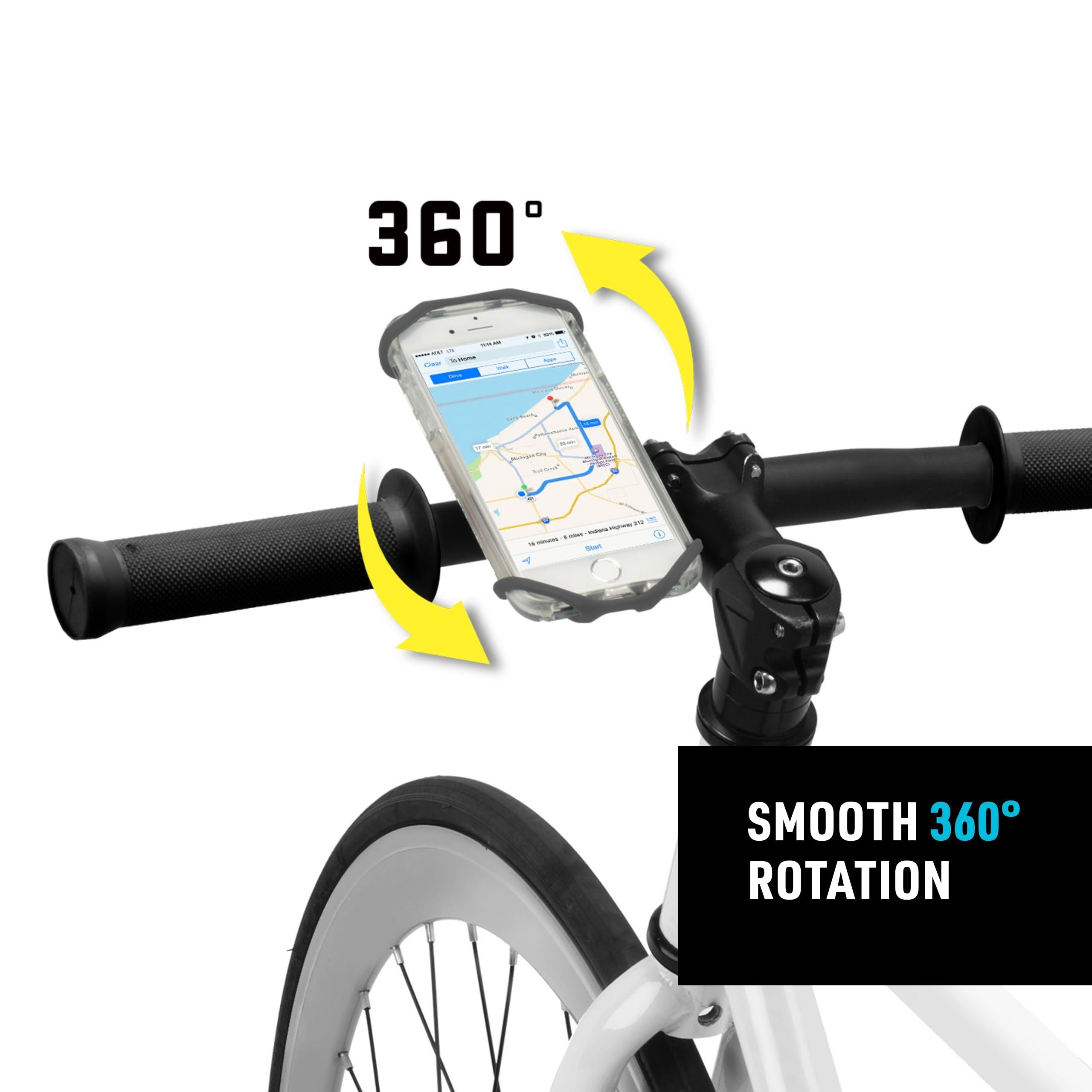 Nite Ize Wraptor Rotating Smartphone Bar Mount - Cell Phone Mount for Bikes, Strollers & More - Easy-to-Use & Adjustable Phone Accessories - Grey - Image 3