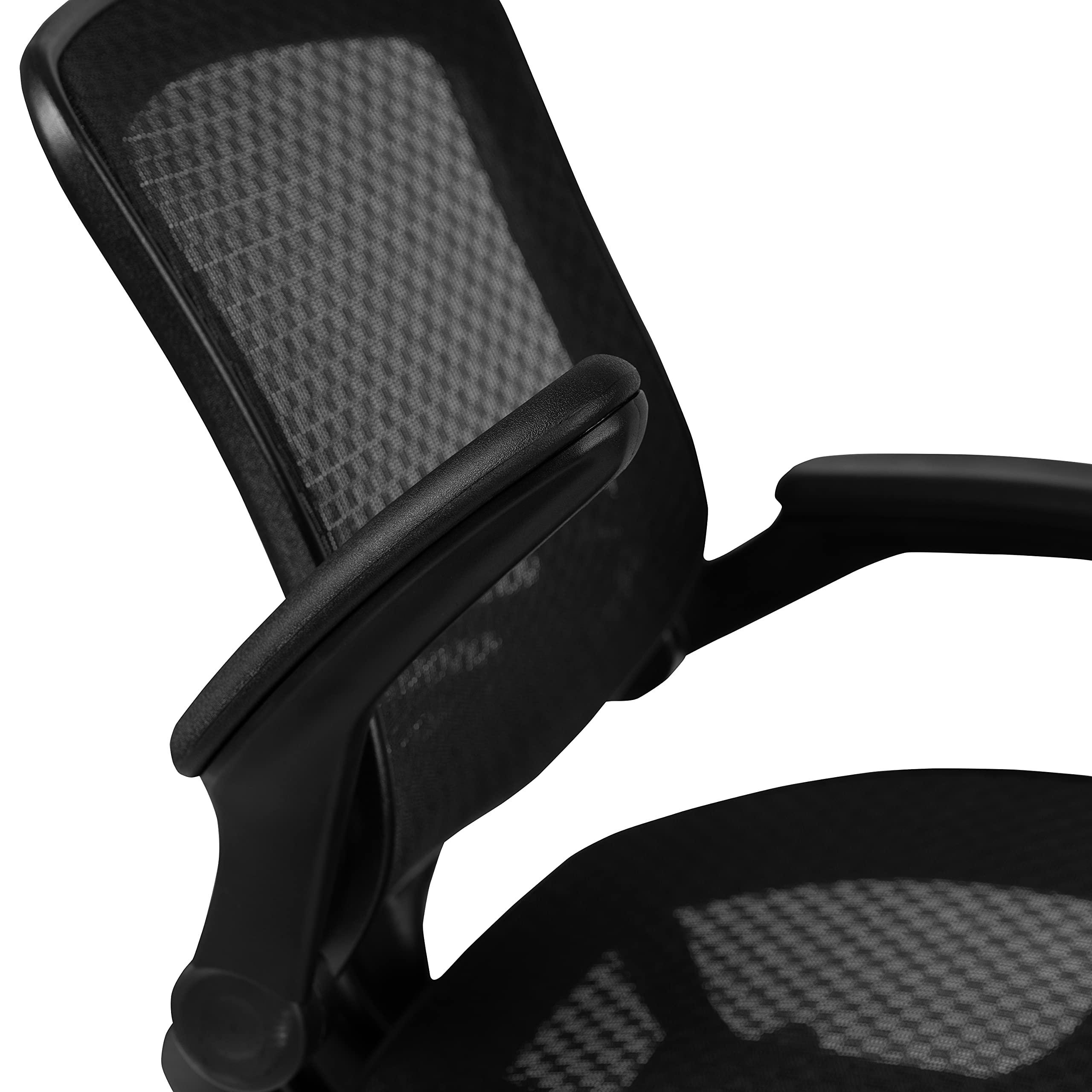 Flash Furniture Waylon Mid-Back Swivel Office Chair with Adjustable Foot Ring and Seat Height, Ergonomic Executive Chair with Armrests, Black - Image 16