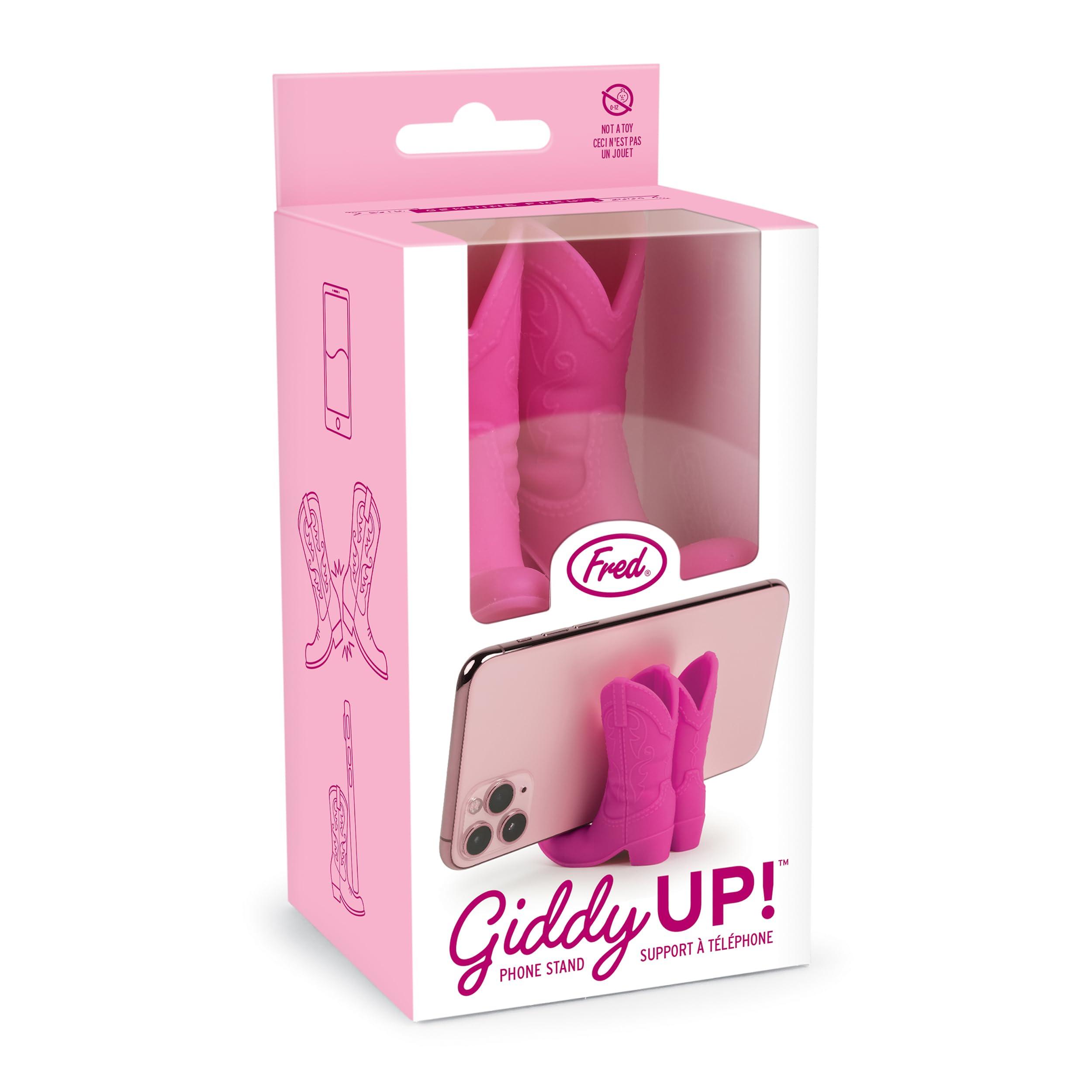 Genuine Fred Giddy UP Phone Stand, Pink, Cowboy Boot Tech Accessory, Fits Most Mobile Smartphones, Grippy Silicone, Fun Cowboy Boot Details - Image 5