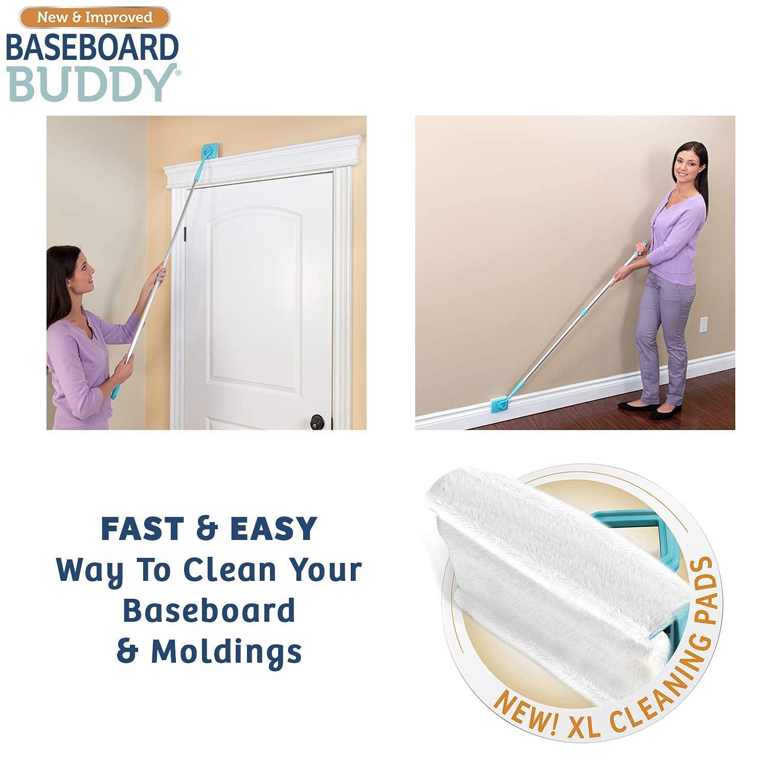 Baseboard Buddy – Baseboard & Molding Cleaning Tool! Includes 1 Baseboard Buddy and 3 Reusable Cleaning Pads, As Seen on TV - Image 5