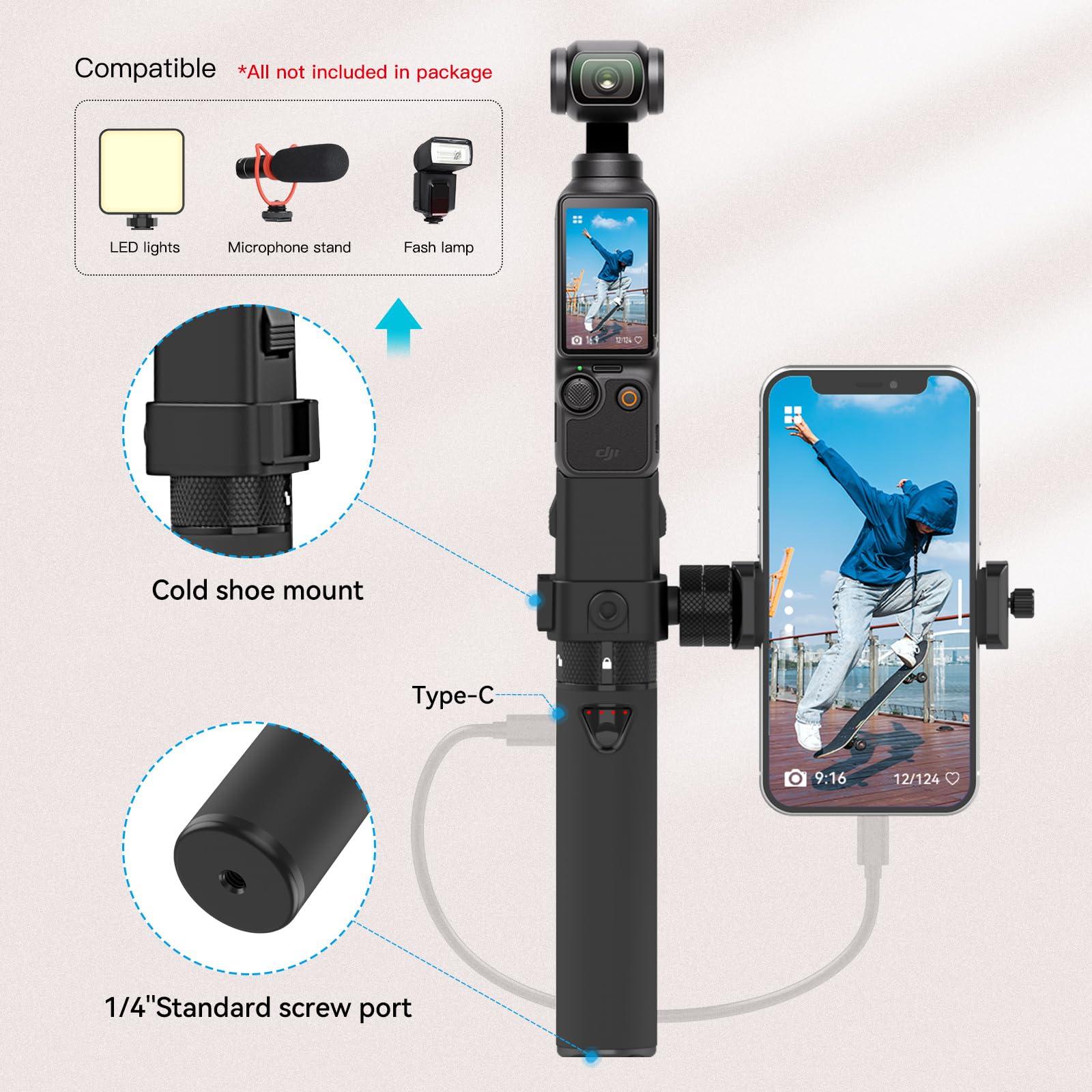 Smatree Portable Osmo Pocket 3 Power Stick (Power Bank) Compatible for DJI Osmo Pocket 3, Handheld Smartphone Holder Mount Bracket Only for DJI Osmo Pocket 3 Camera - Image 6