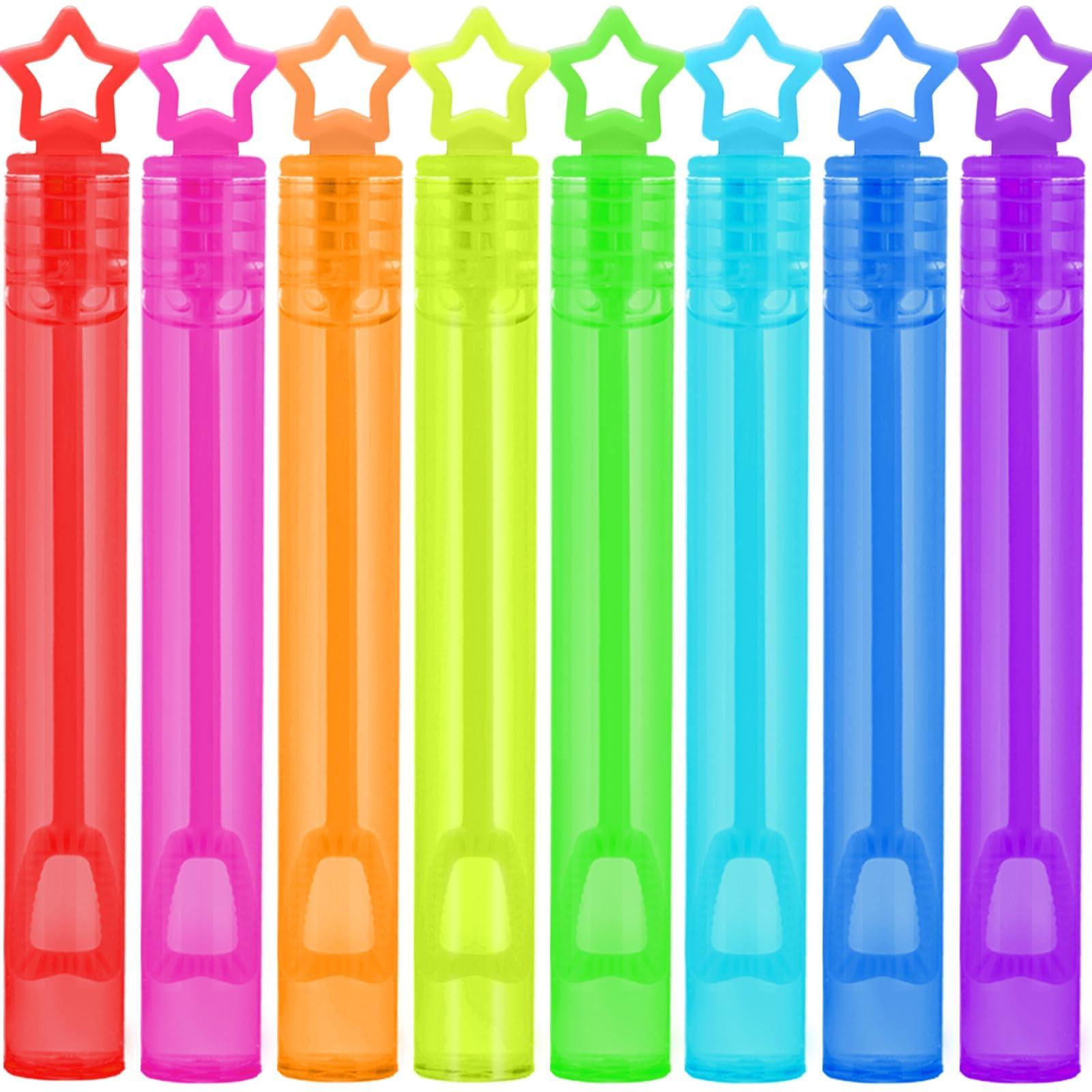 32 Pcs 8 Colors Neon Bubbles Party Favors For Kids, Mini Star Bubble Wand Bulk In Gift Box as Goody Bags Stuffer, Classroom Giveaways, Carnival Prizes Toy, Birthday Treats, Party Supplies For Toddlers - Image 7