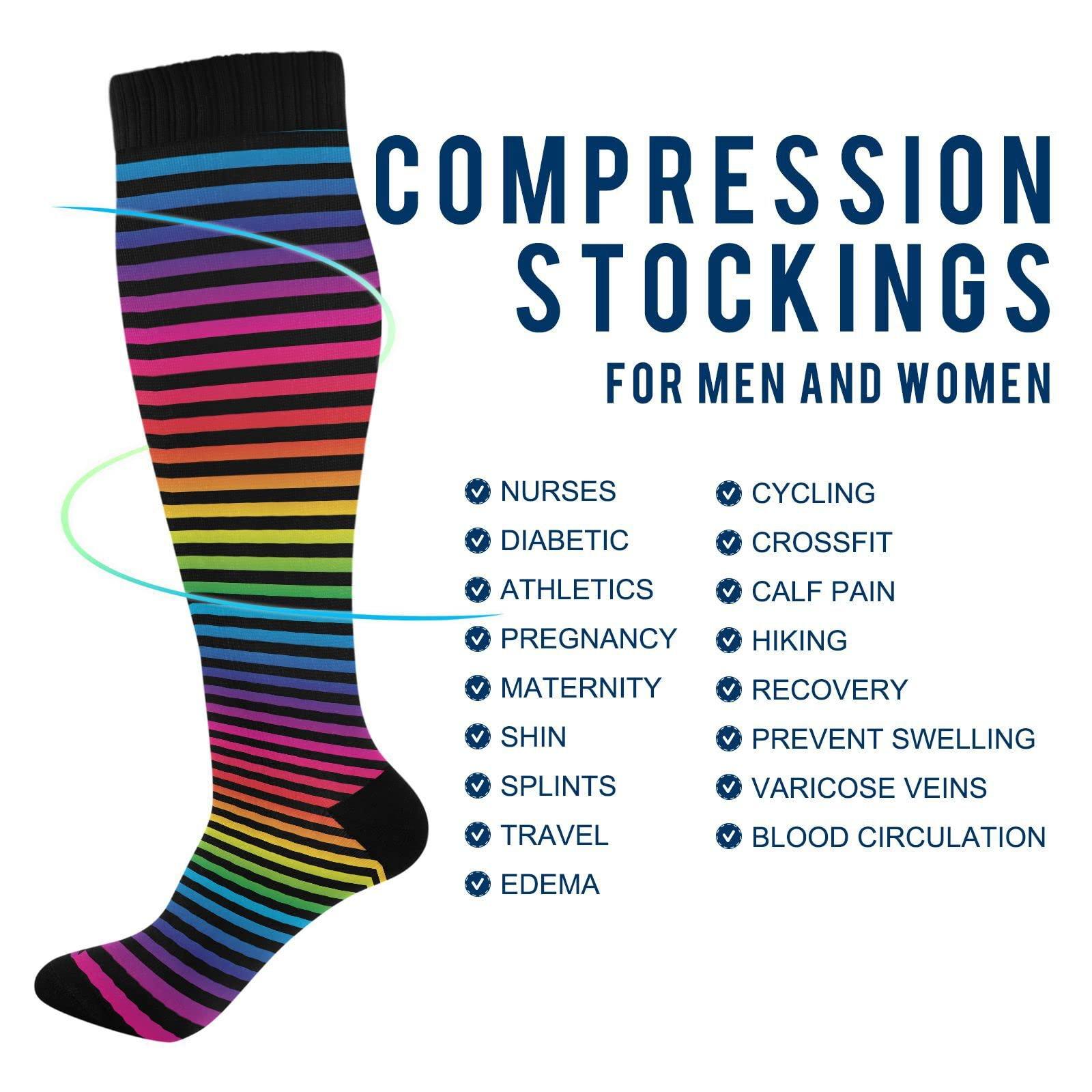 Wusikd Green Grapes Compression Socks for Women and Men Circulation Long Socks for Athletic Running 1 - Image 4