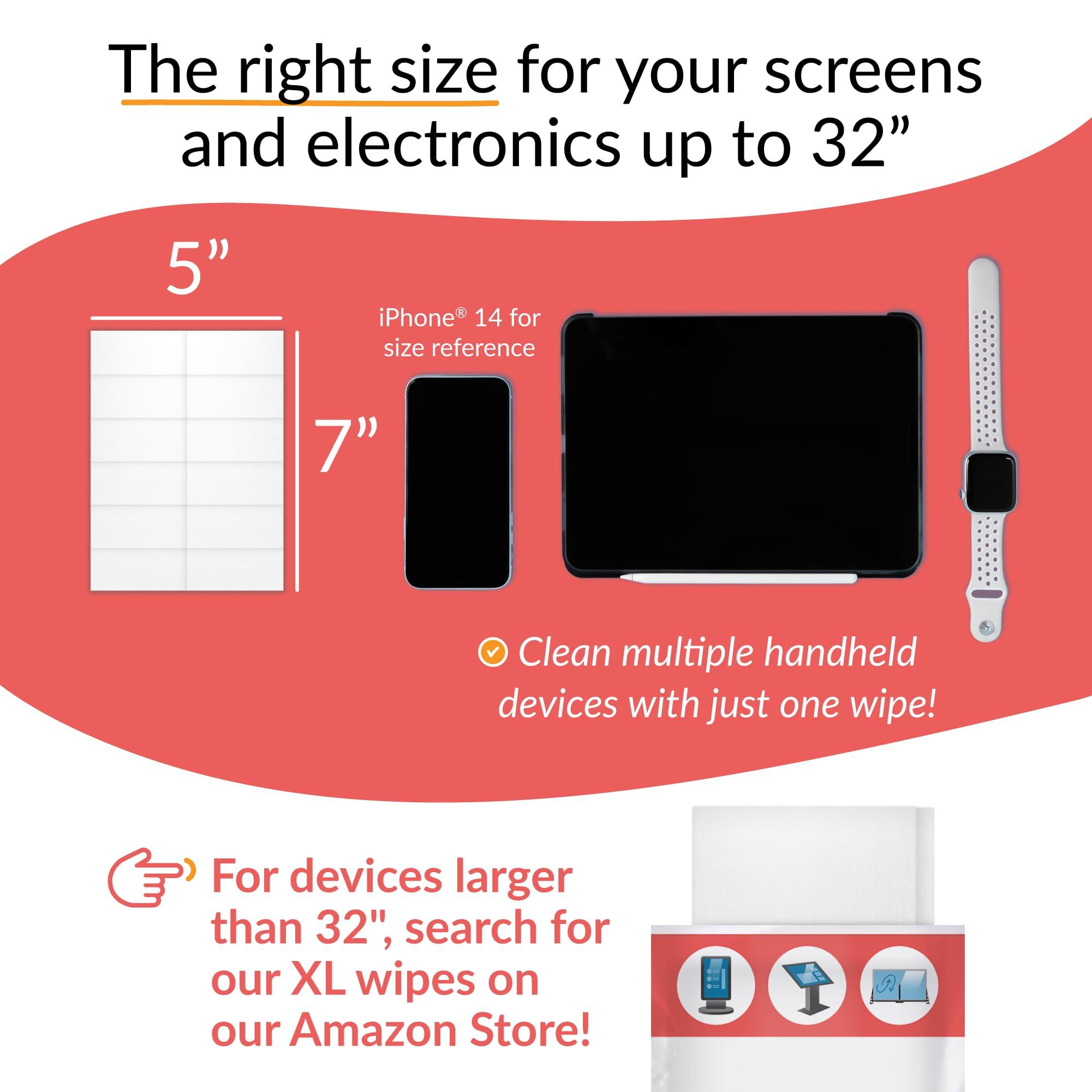 iCloth 70% Isopropyl Alcohol Large Screen and Electronics Wipes, Lint-Free, Streak-Free, Fast-Drying, Removes Dust and Fingerprints (50 Wipes) - Image 9