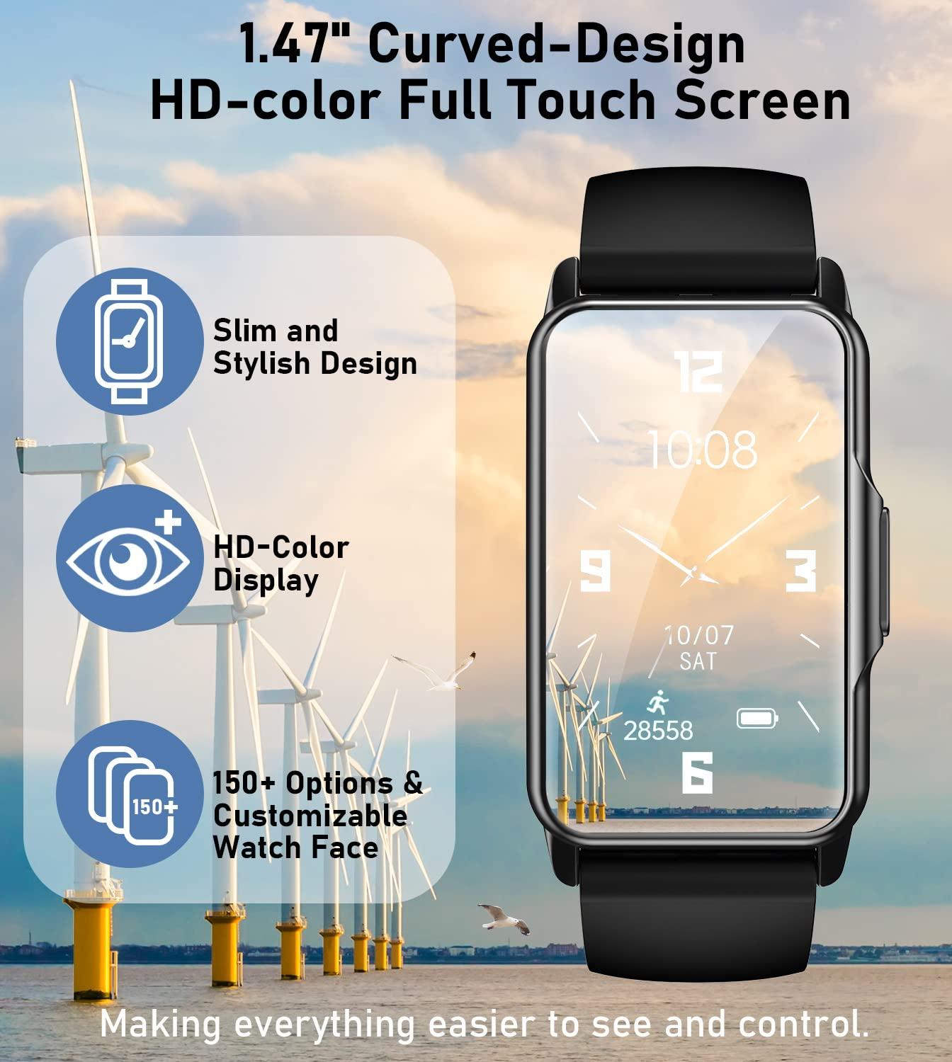 Health Fitness Tracker with Heart Rate Blood Oxygen Blood Pressure Sleep Monitor Step Calorie Counter Pedometer - Image 2