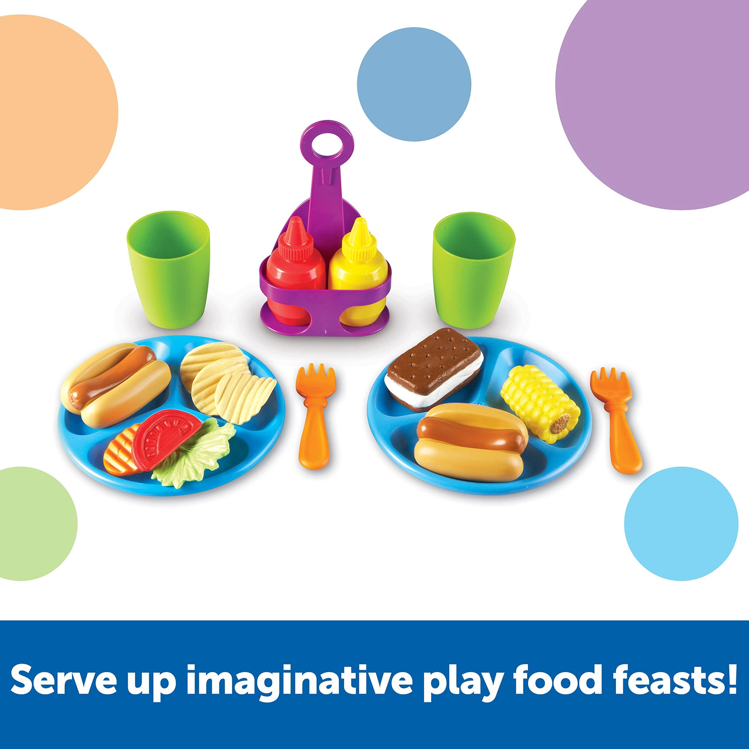 Learning Resources New Sprouts Cookout! ,19 Pieces, Ages 18+ Months, Barbecue Set, Pretend Play Food for Toddlers - Image 2