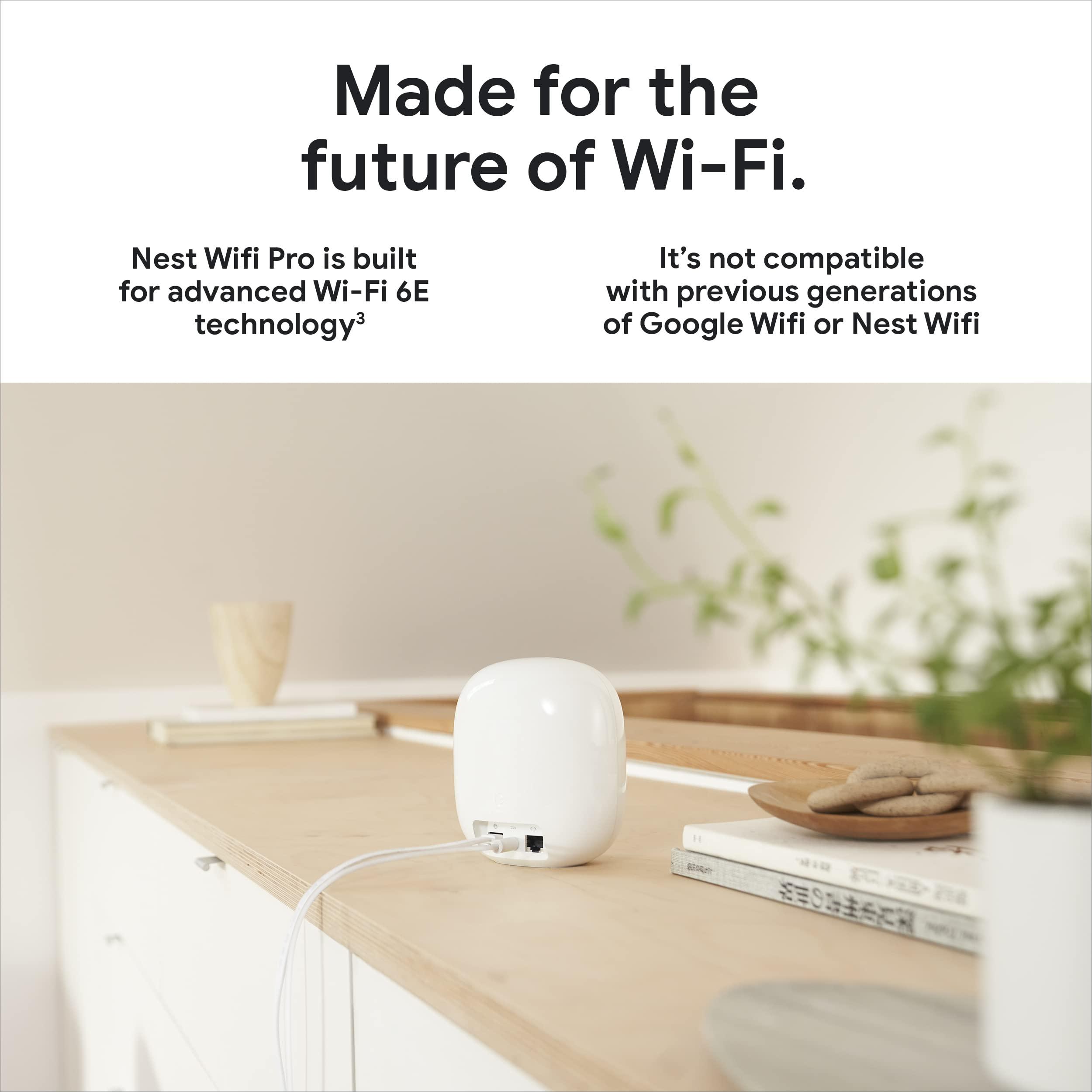 Google Nest WiFi Pro - 6E - Reliable Home Wi-Fi System with Fast Speed and Whole Home Coverage - Mesh Router - 3 Pack - Snow - Image 11