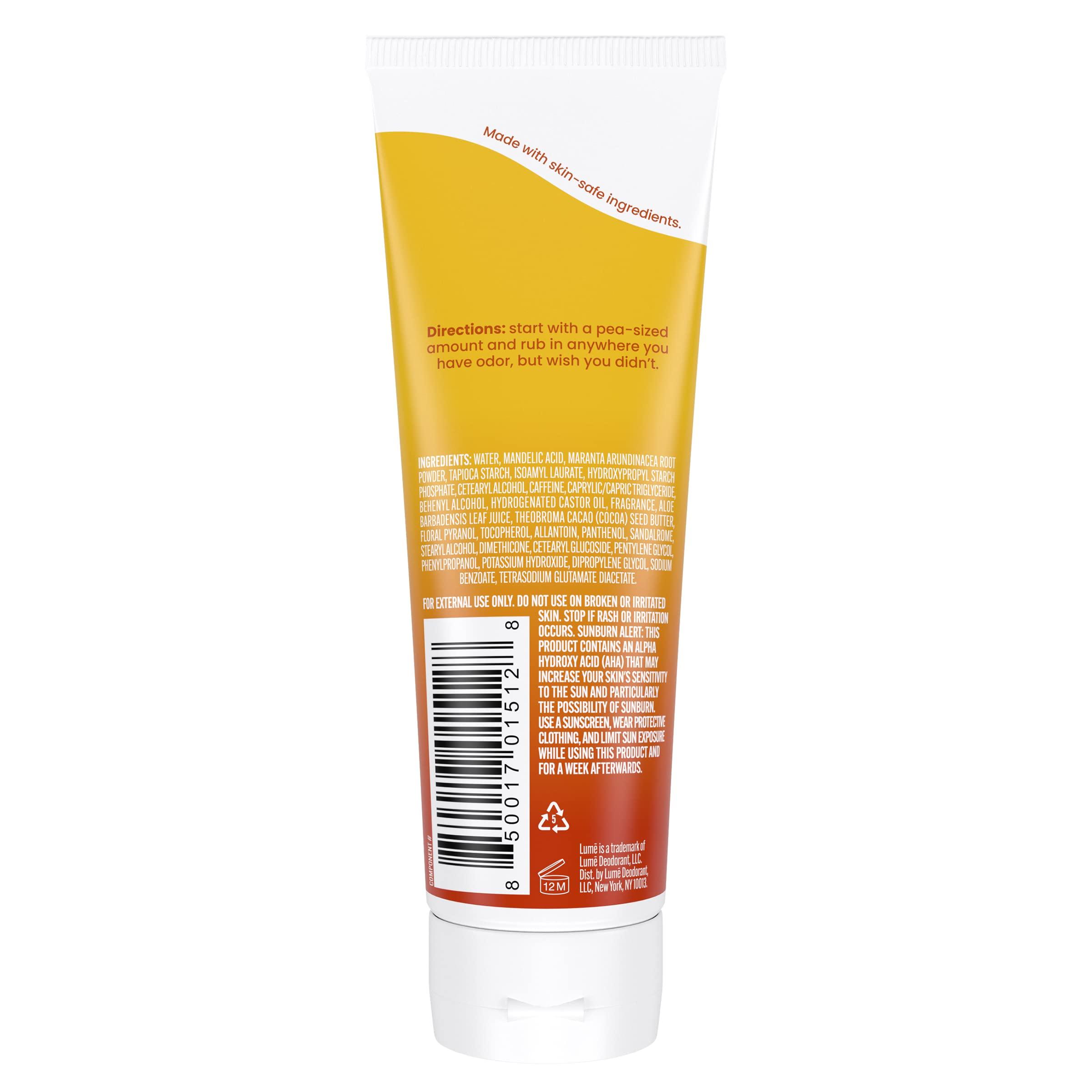 Lume Whole Body Deodorant - Invisible Cream Tube - 72 Hour Odor Control - Aluminum Free, Baking Soda Free, Skin Safe - 3.0 ounce (Toasted Coconut) - Image 2