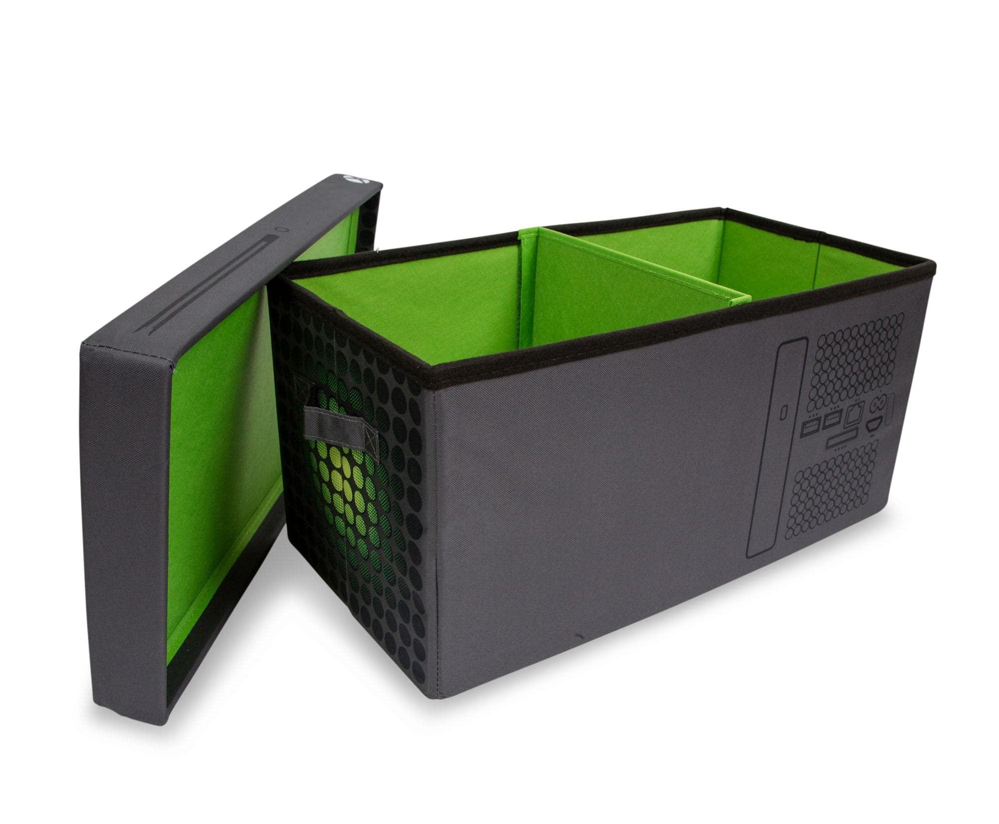Ukonic Xbox Series X Logo Collapsible Storage Bin Chest with Lid | Fabric Basket Container with Handles, Cubby Cube Closet Organizer | Video Game Gifts And Collectibles | 24 x 12 Inches - Image 5