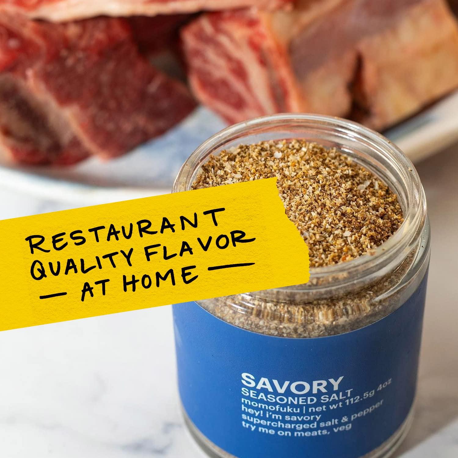 Momofuku Savory Seasoned Salt by David Chang, (4 Ounces), Umami Seasoning for Meat & Vegetables, Supercharged Salt & Pepper, Chef Made for Cooking, Extra Umami Boost - Image 7