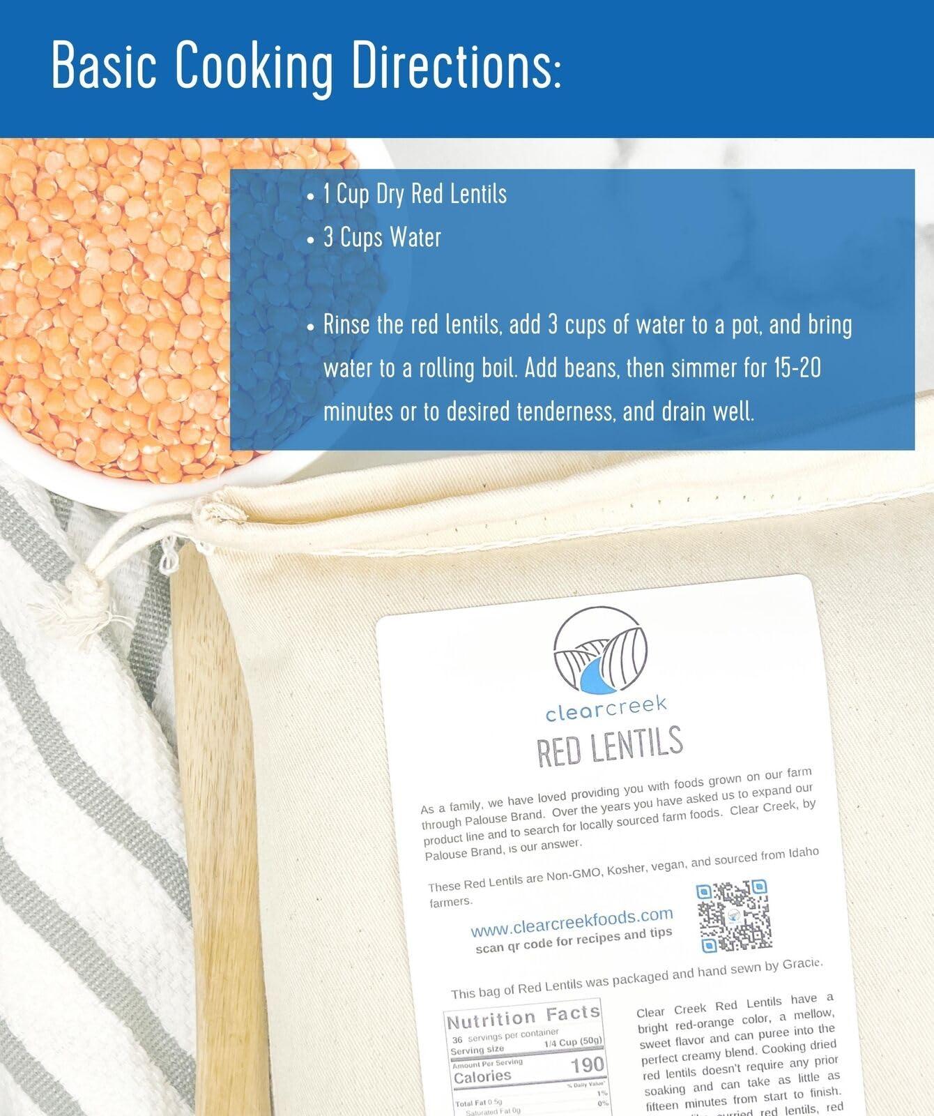 Certified Glyphosate Residue Free Red Lentils | 25 lbs | Non-GMO | Kosher | Vegan - Image 3