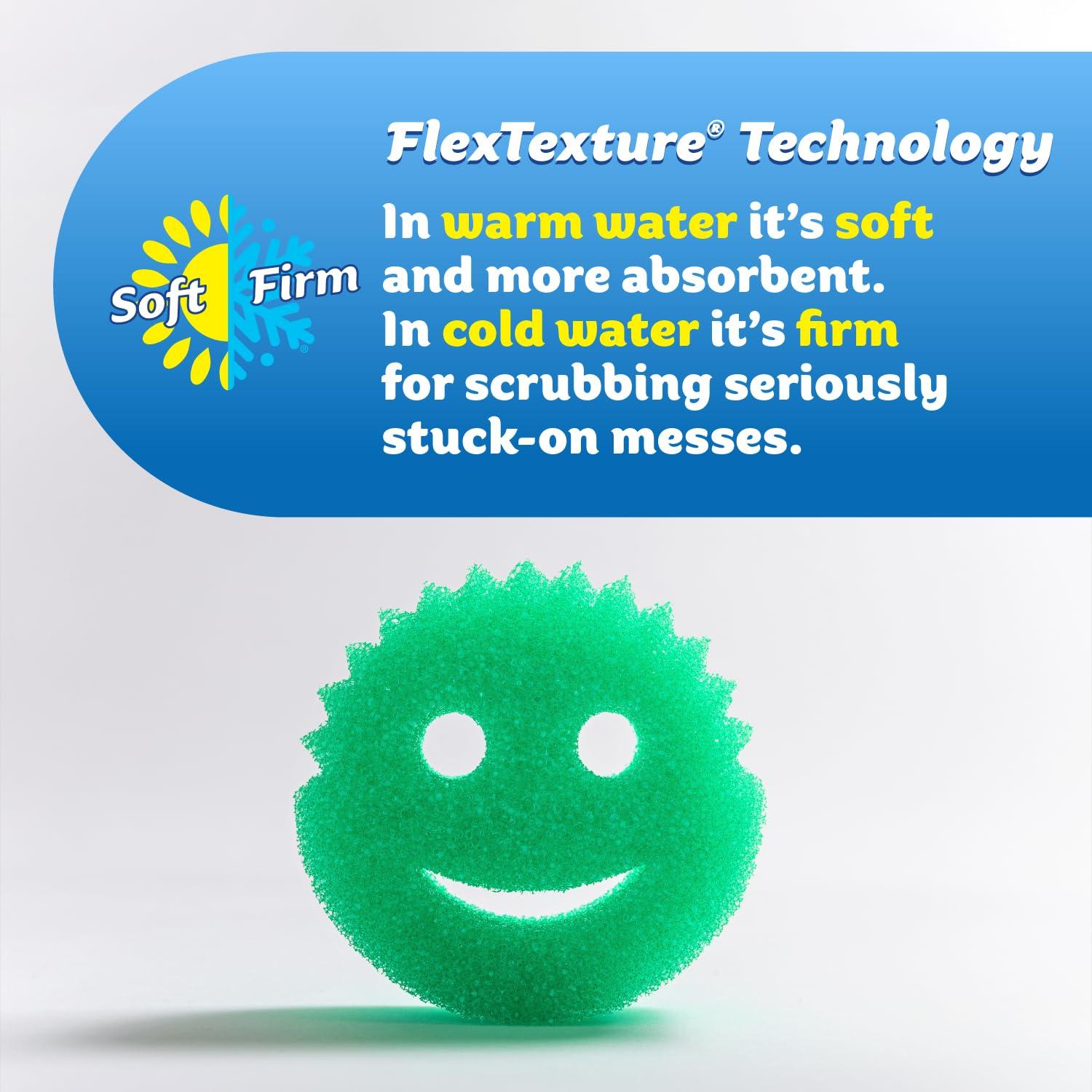 Scrub Daddy Color Sponges - Scratch-Free Multipurpose Dish Sponges for Kitchen, Bathroom & Household Cleaning - Made with BPA-Free Polymer Foam (3 Count) - Image 3