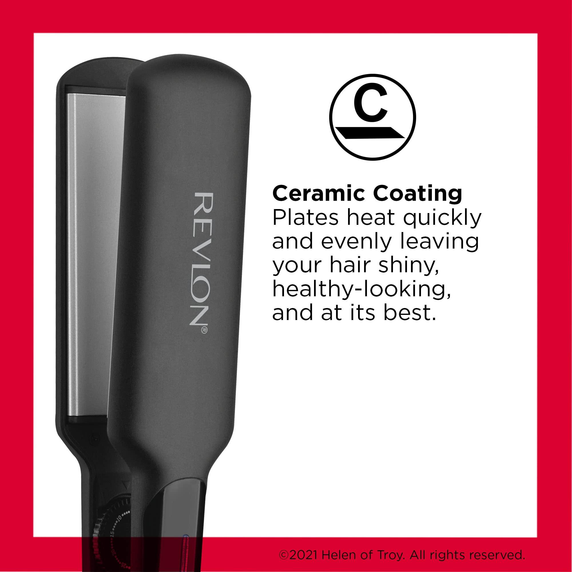 REVLON Smooth and Straight Ceramic Flat Iron | Fast Results, Smooth Styles (2 in) - Image 2