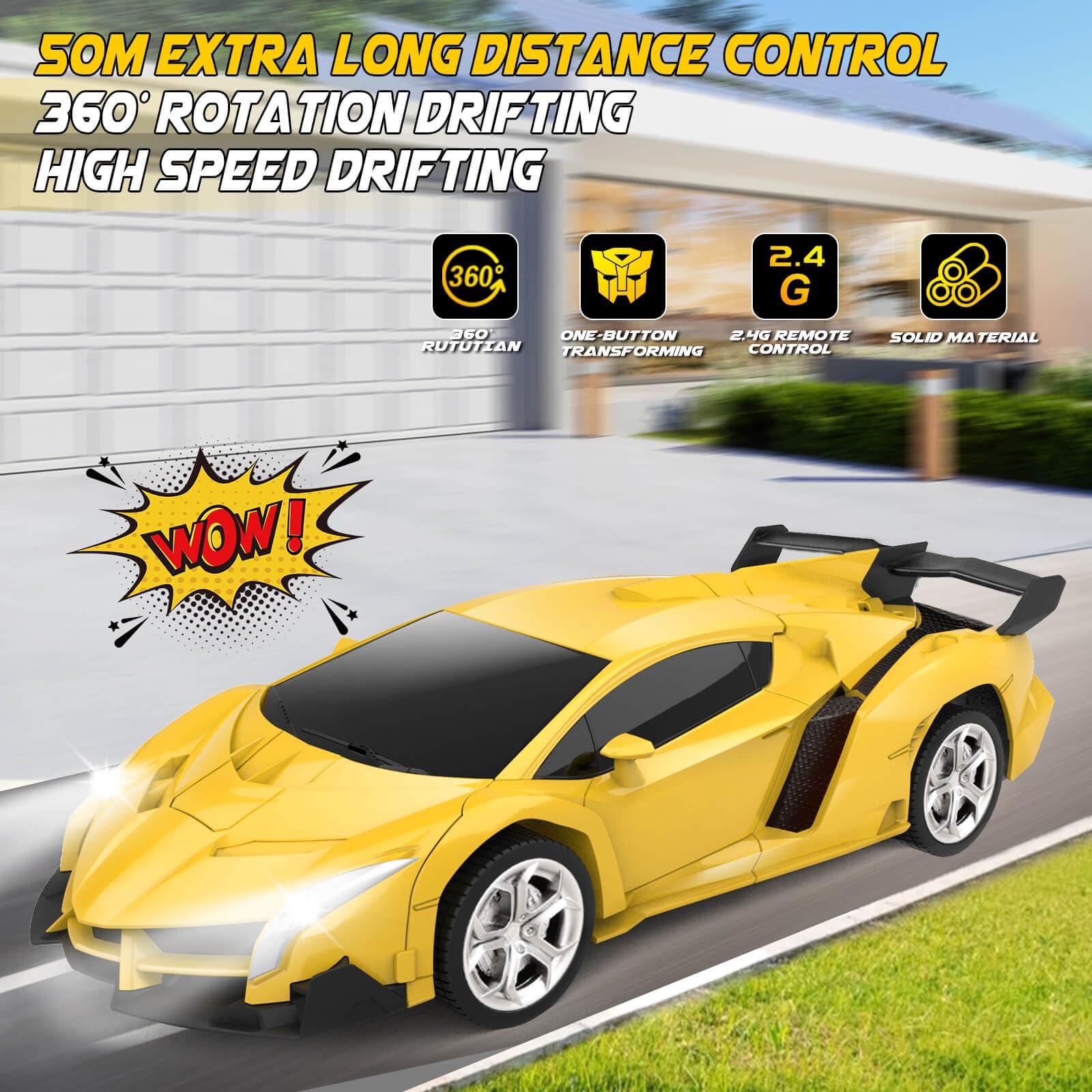 Britik Transform Remote Control Car Toy for Kids 4 5 6 7 8, Remote Control Car for Boys 4-7, Transform Cars for Boys 4-6, Toy Car 5 Year Old Boy, Toys for 3 4 5 6 7 8 9 10 11 12 Years Old Boy - Image 7