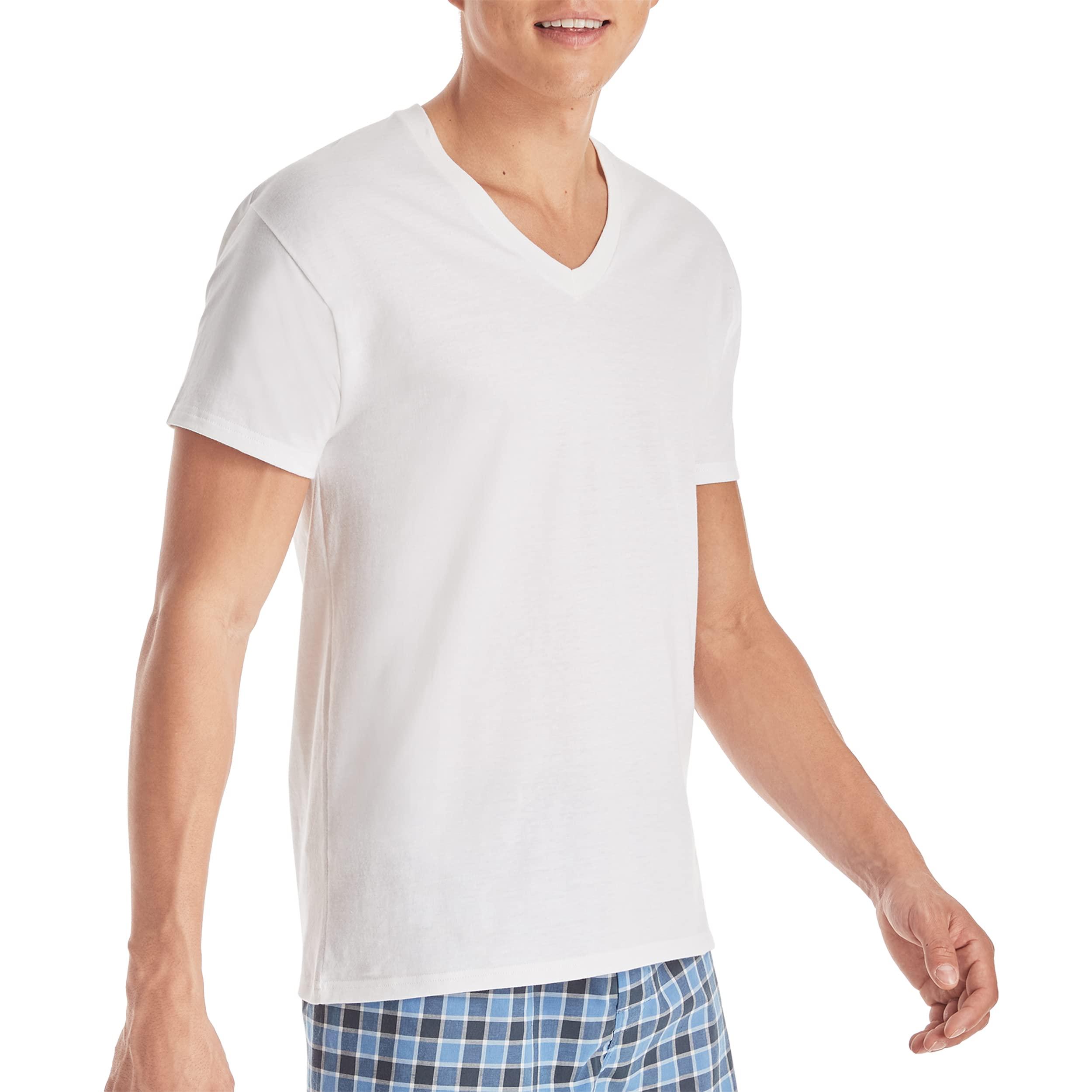 Hanes Ultimate Men's 6-Pack Best V-Neck T-Shirt - Image 4